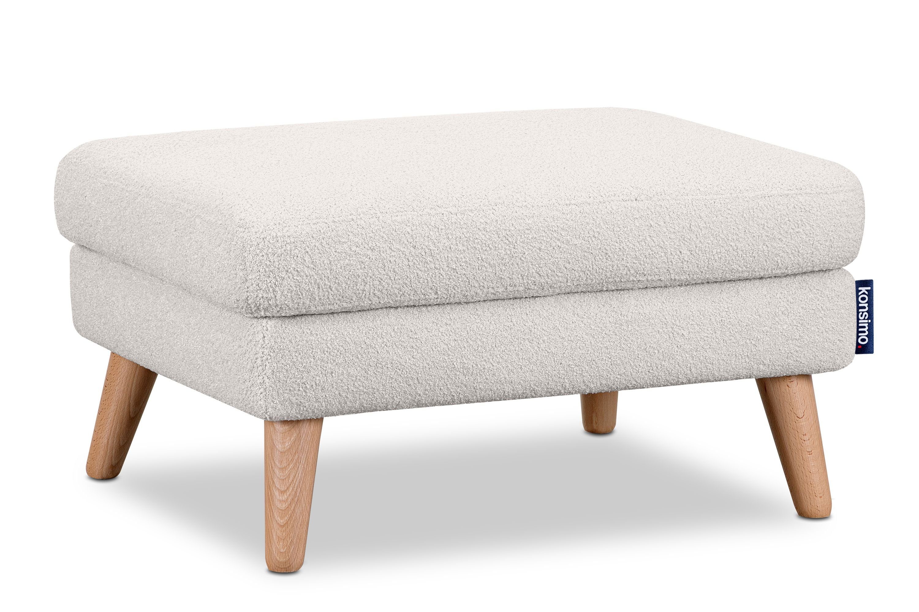 Konsimo Sitzhocker TAGIO (Sitzhoker), Scandi-Stil, Made in Europe, Gestell aus Massivholz