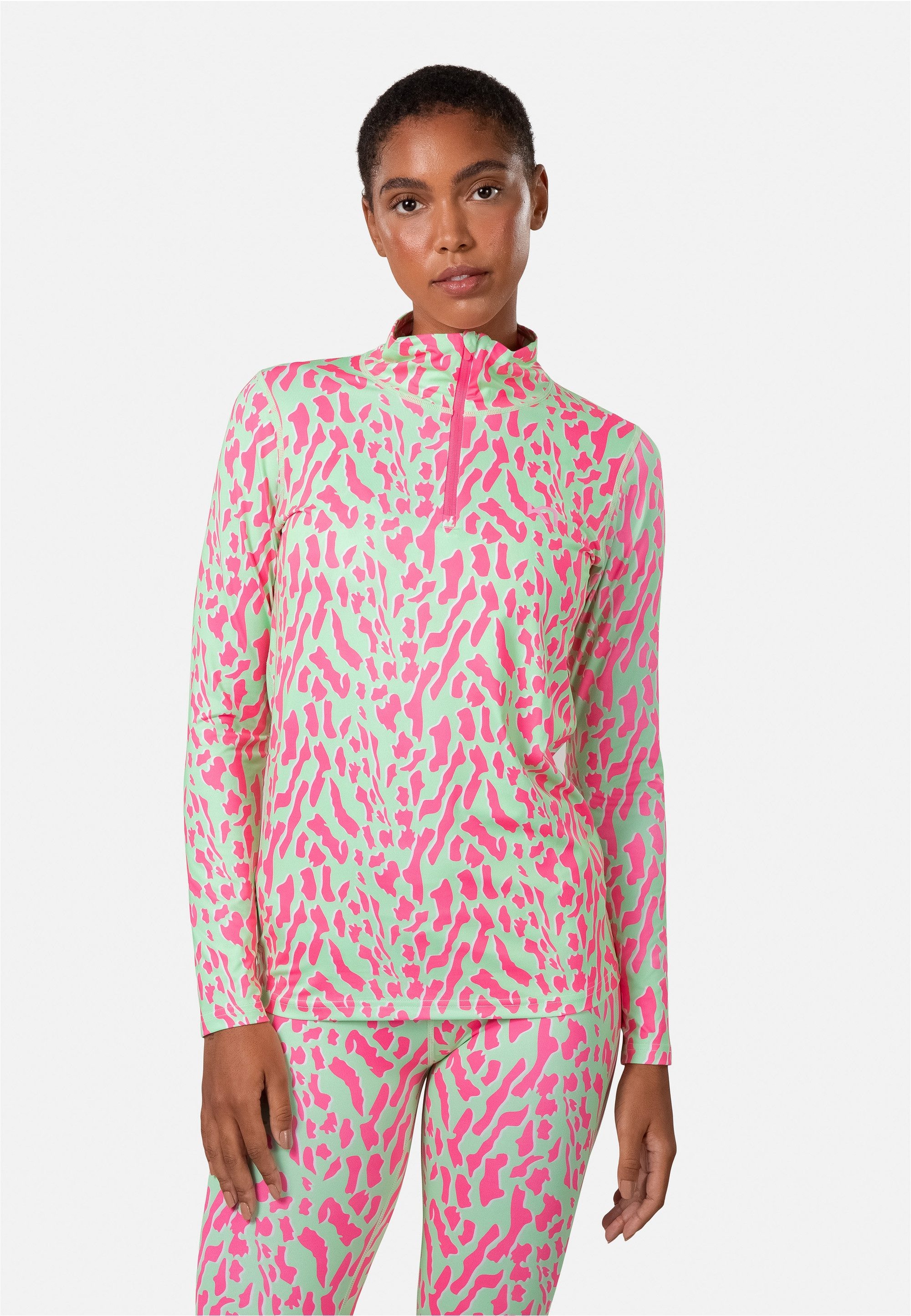 Kari Traa Funktionsshirt FRYD mit 1/4 Zip und Stehkragen