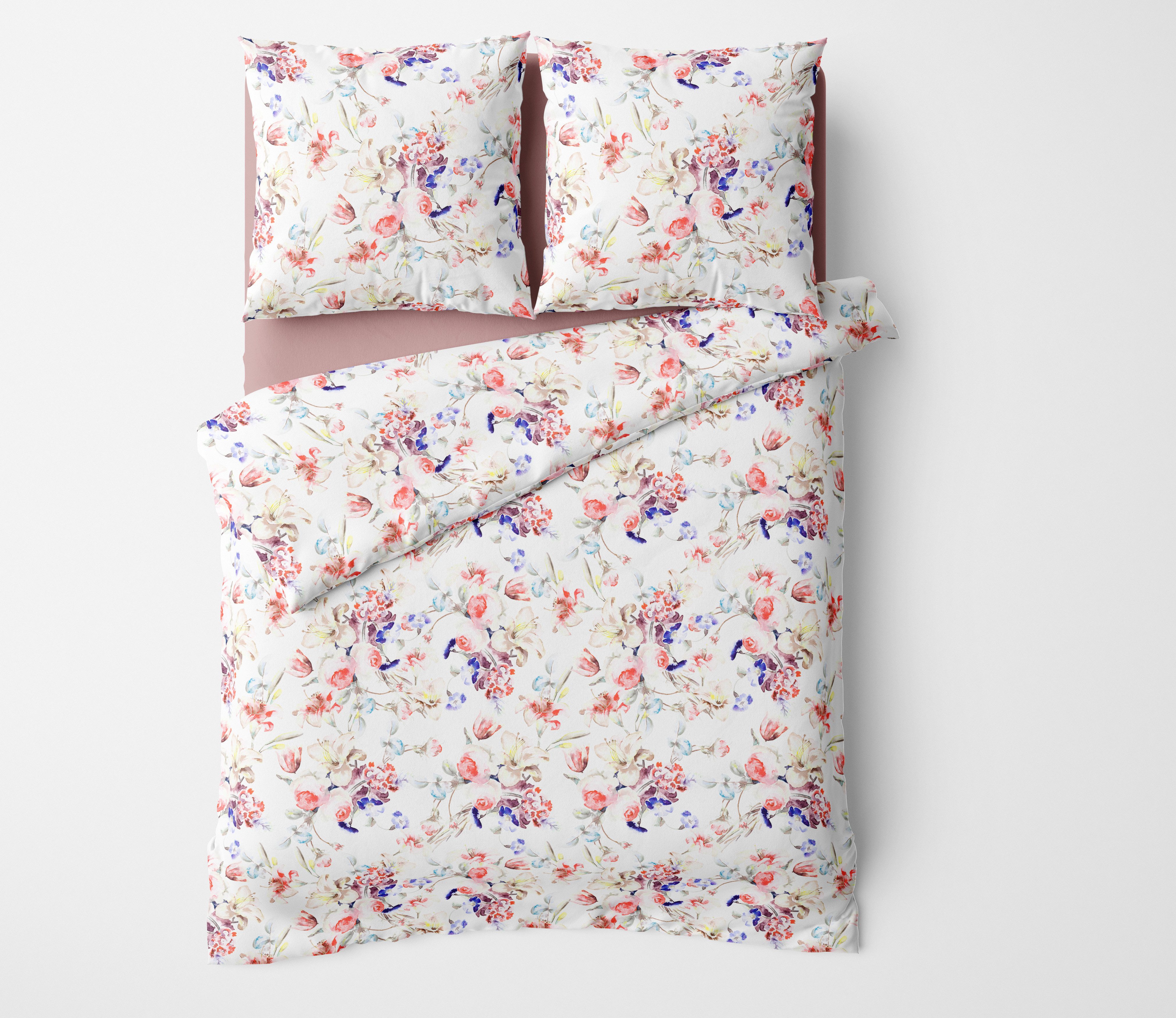 BETTWAESCHE-MIT-STIL Bettwäsche Mako Satin Bettwäsche Watercolor günstig online kaufen
