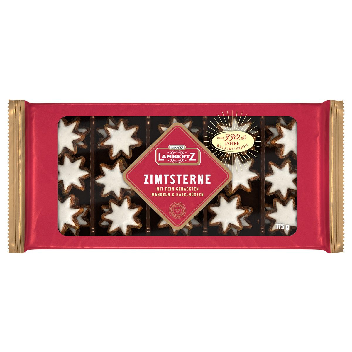 Lambertz Süßigkeit, Lambertz feinste Zimtsterne mit Mandeln und Haselnüssen 185g