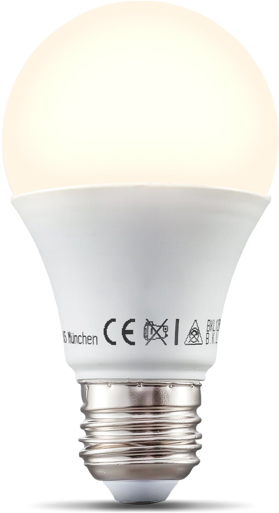 B.K.Licht LED-Leuchtmittel, App-Steuerung, E27, dimmbar St., RGB, Smart Home LED-Lampe, 1 Warmweiß, WiFi