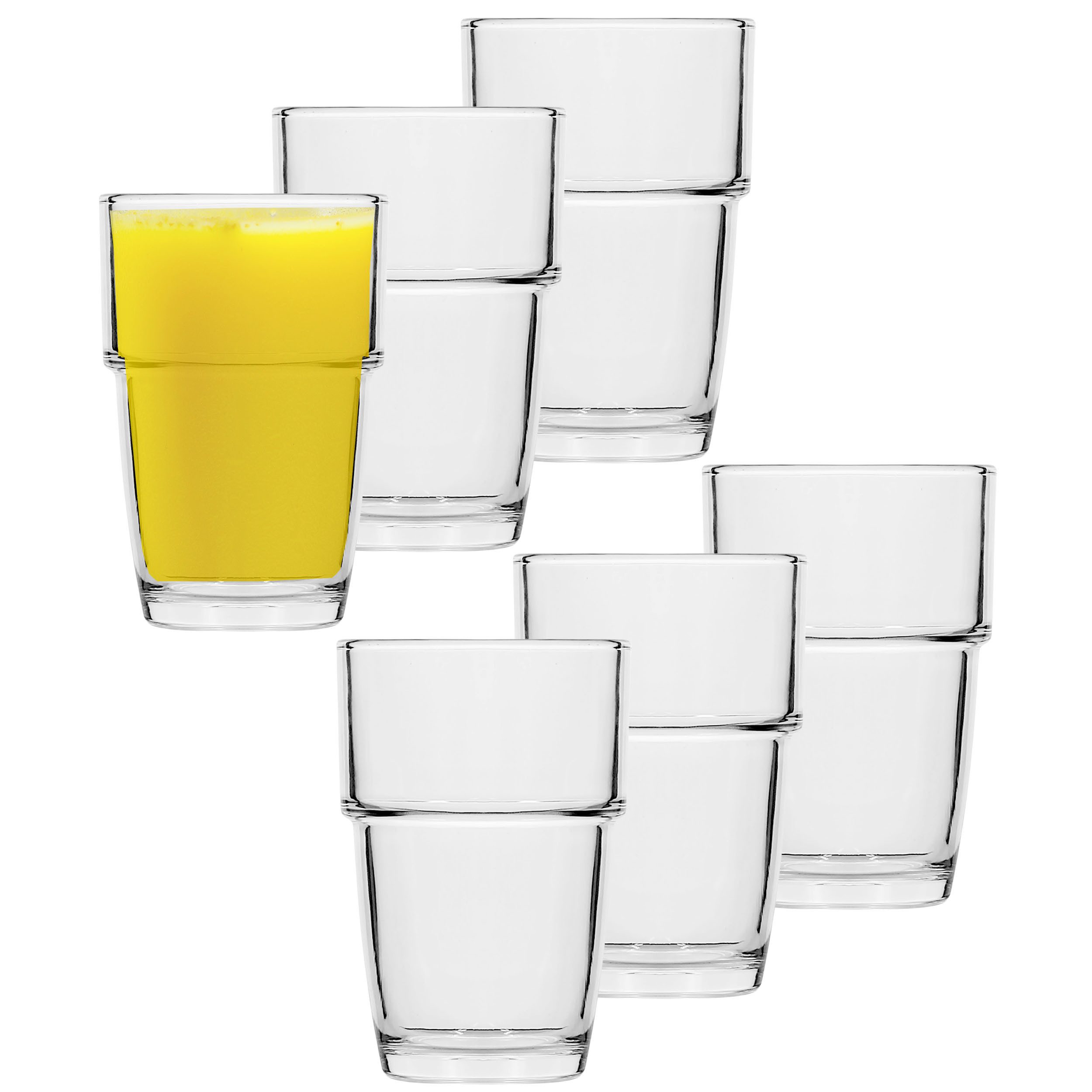 Glas 6-tlg. Set Trinkgläser - Wassergläser - Saftgläser - Limogläser