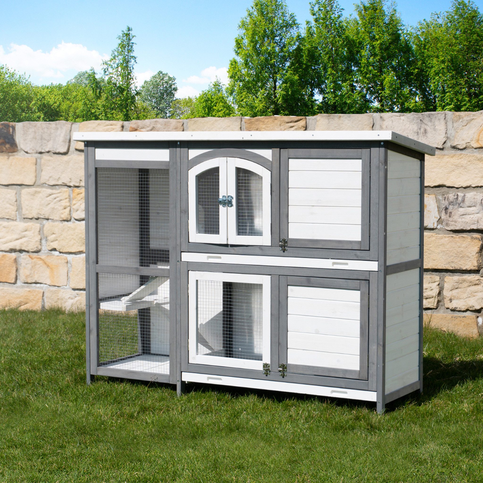 miweba Kleintierstall XXL Hasenstall MH-02 - 2 Etagen - Wetterbeständig, Do günstig online kaufen
