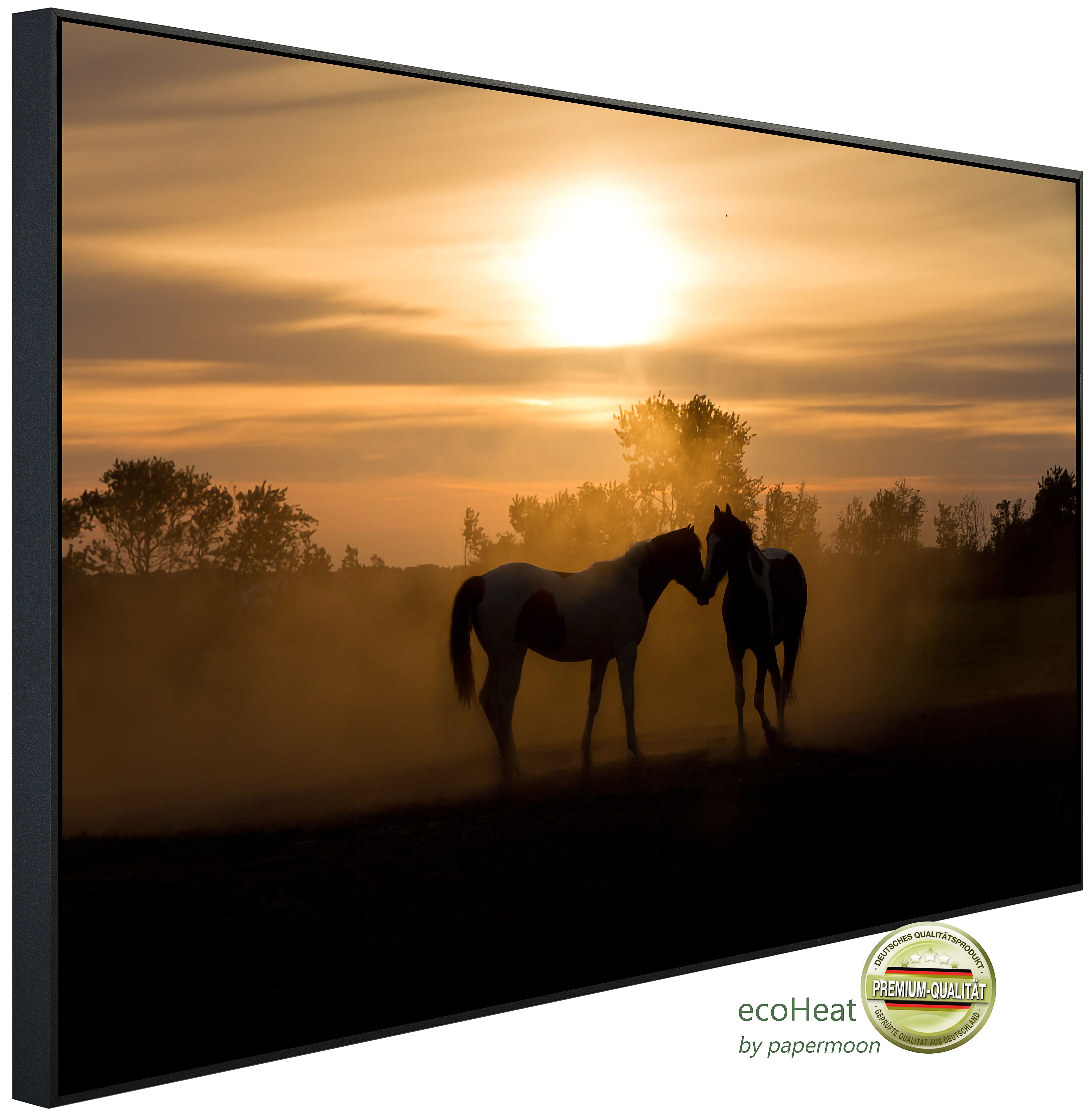 Papermoon Infrarotheizung INFRAROT-BILD-HEIZUNG, Liebespferde, TÜV-Rheinland/GS zertifiziert, angenehme Strahlungswärme
