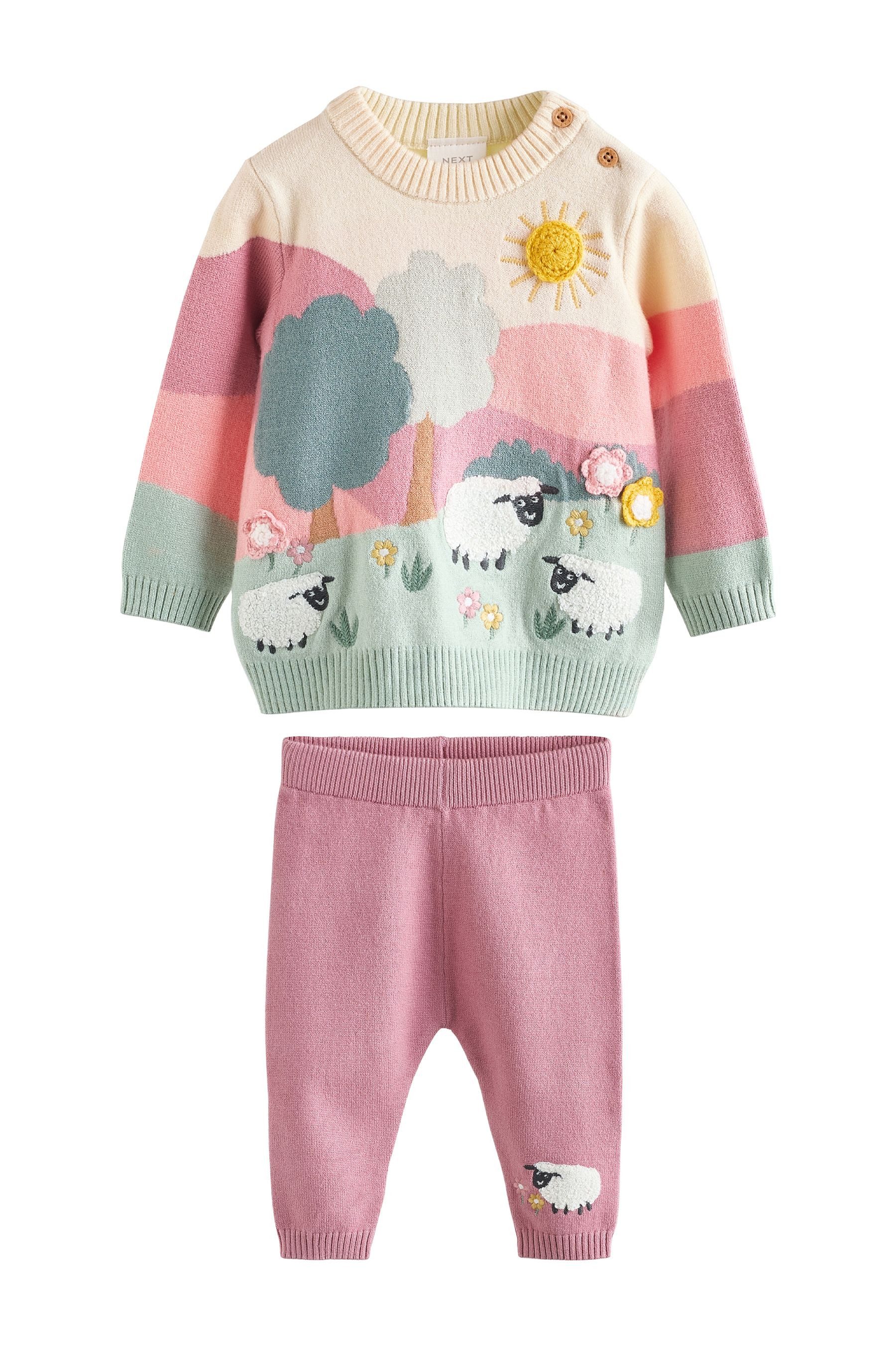 Next Strickpullover Baby Strickpullover und Leggings im 2er-Set (2-tlg)