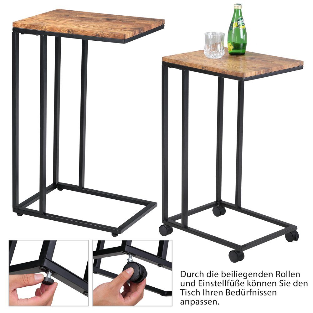 Casaria Beistelltisch, mit 4 Rollen 2 günstig online kaufen
