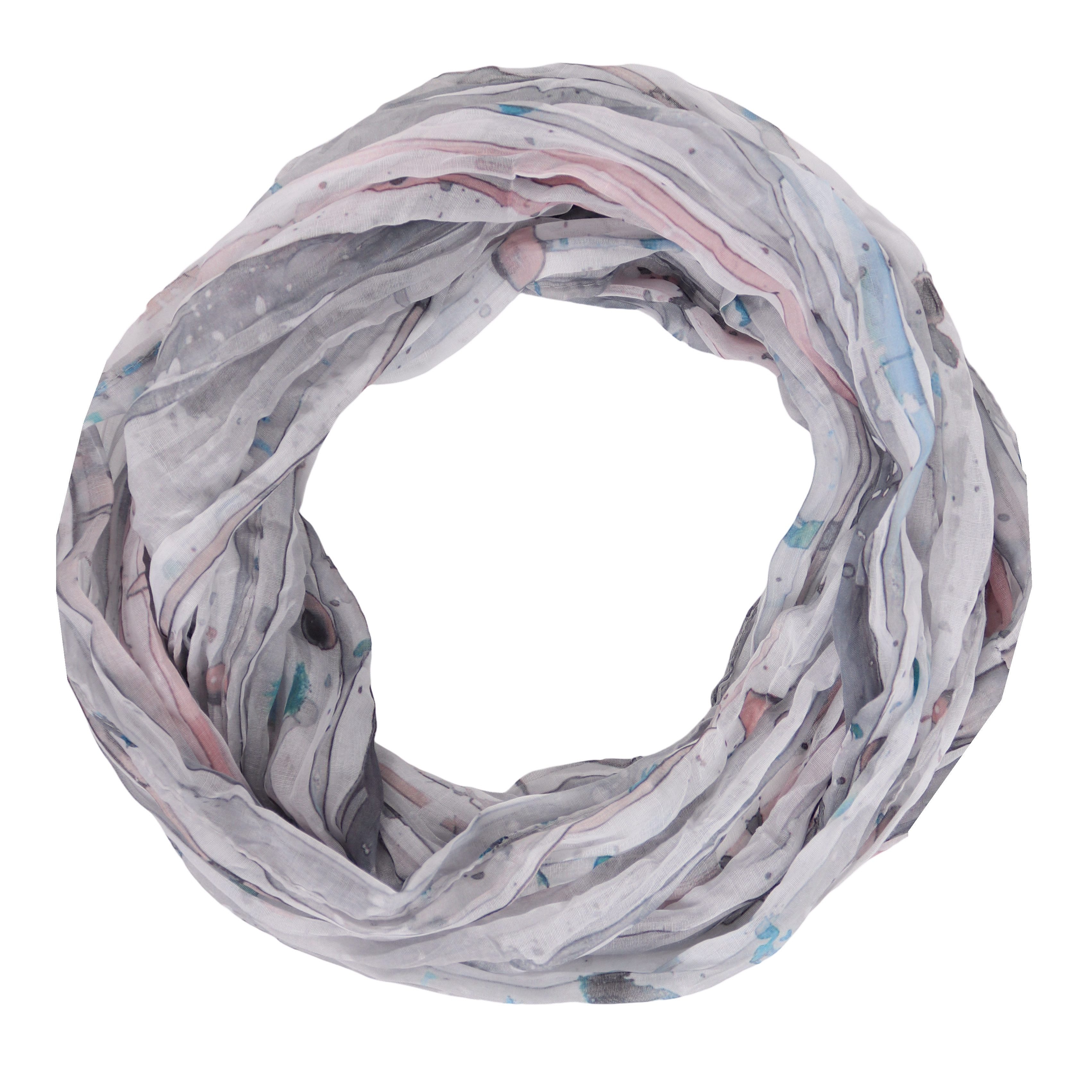 MIRROSI Loop Damen Schal mit Bunt-Muster Weich, Schlauchschal, (zweimal um den Hals wickelbar, ca. 45x75cm), Damen Halstuch ideal für Frühling, Sommer oder Herbst