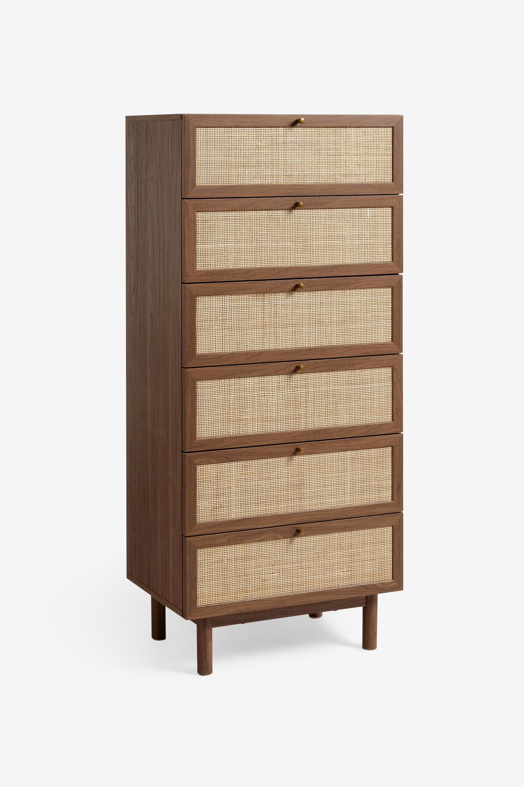 MADE Kommode MADE.COM Pavia Hohe Rattan-Kommode – 6 Schubladen (1 St)