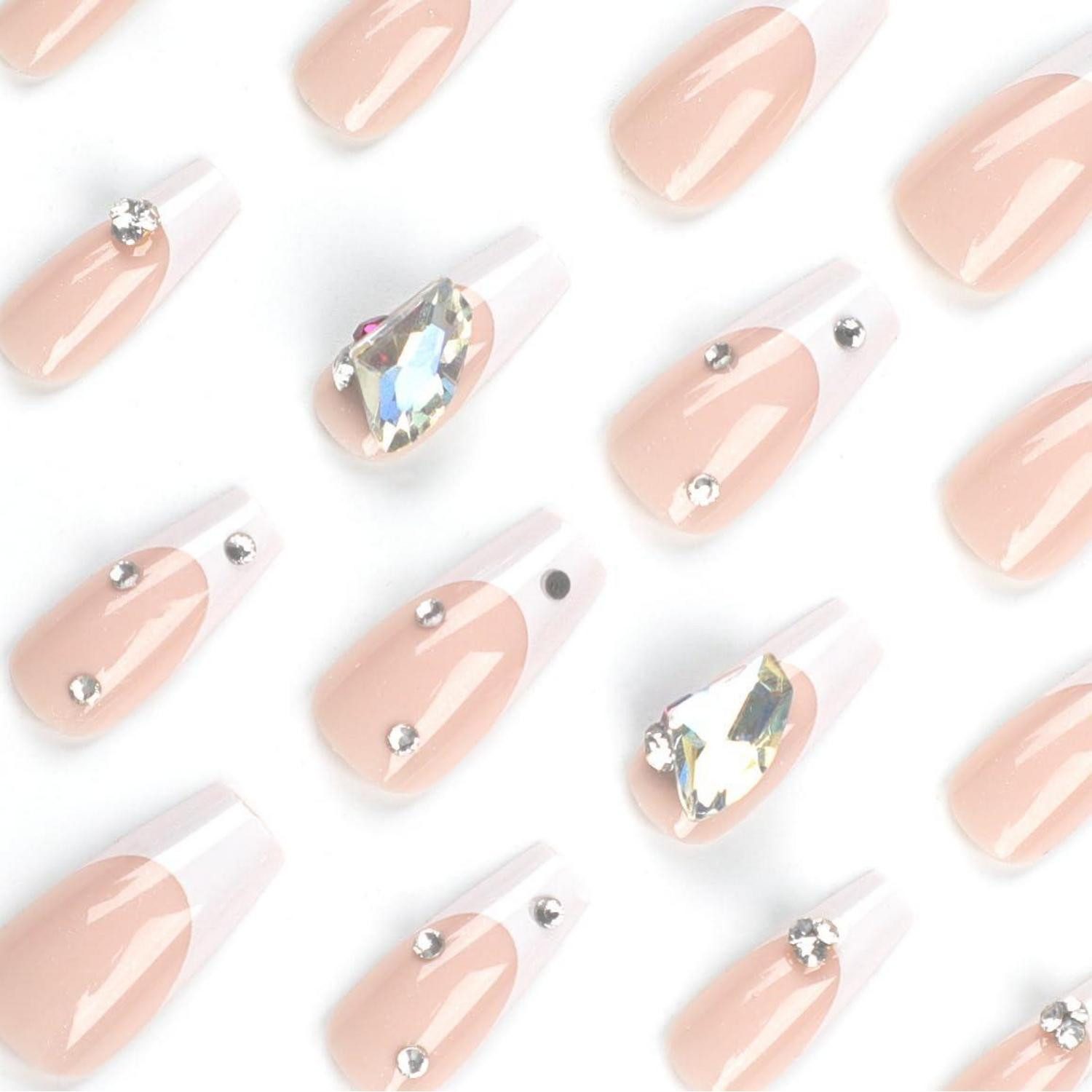 LuxusKollektion Kunstfingernägel Kunstnägel 24 Stück Full Cover Press-On Nägel zum Aufkleben für Frauen