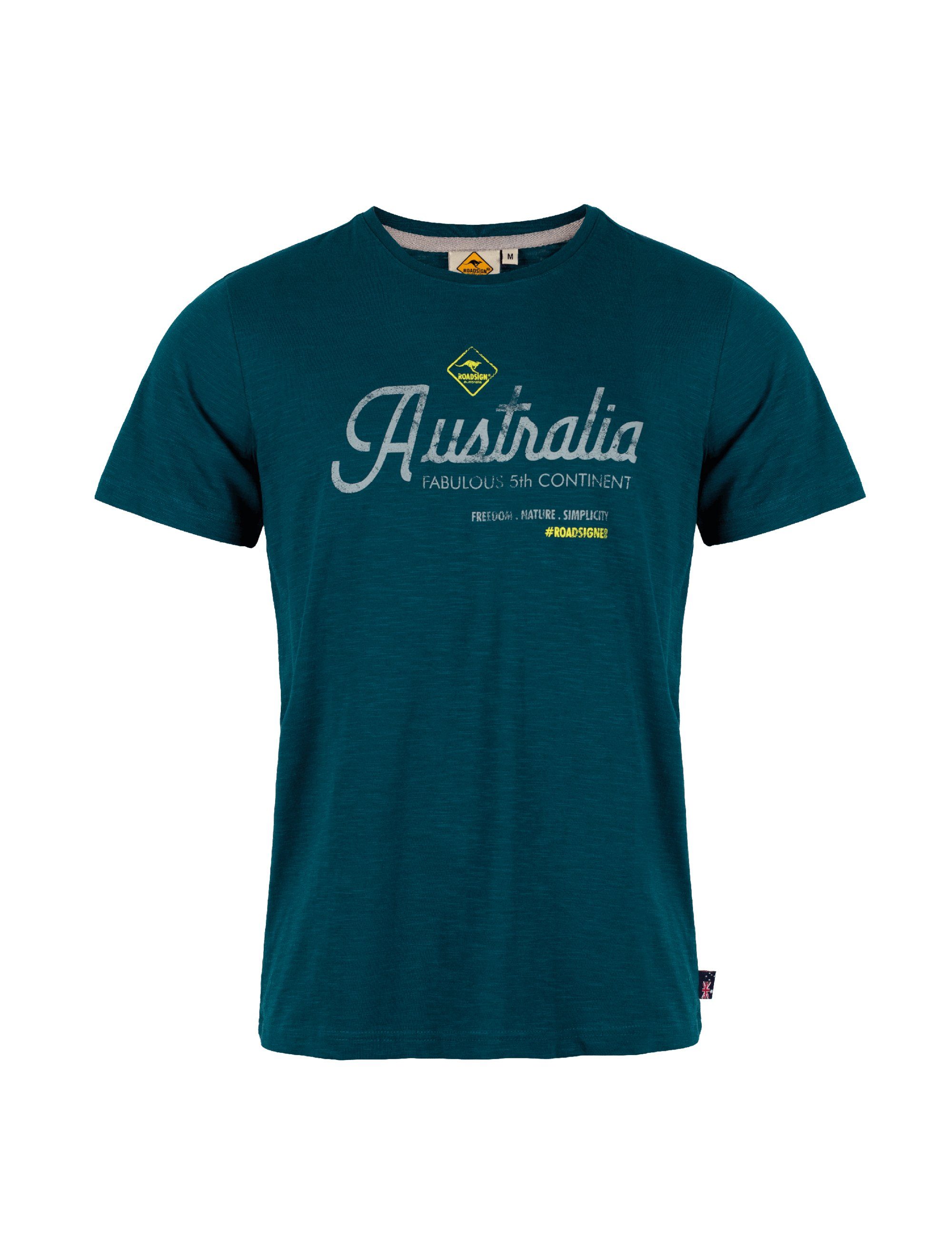 ROADSIGN australia T-Shirt Fabulous Gruen Rundhalsausschnitt, Logo-Aufdruck (1-tlg) "Australia" mit