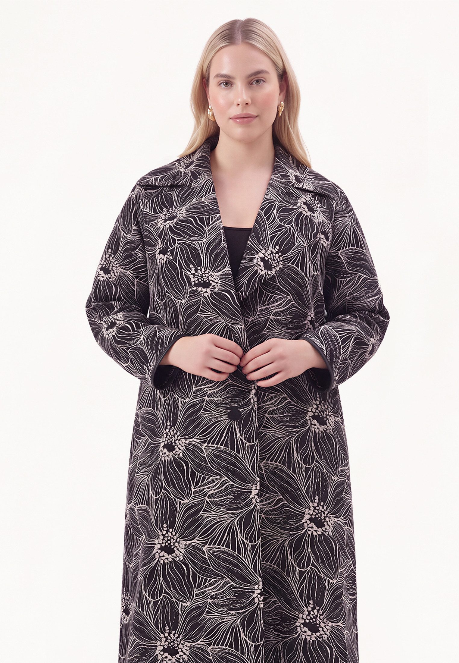 YOEK Langmantel Damen Jacke mit Langarm