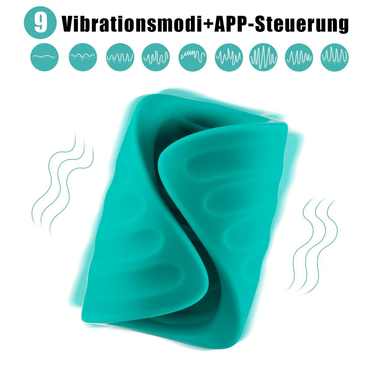 Vibrator Steuerung, LOVONLIVE Sexspielzeug Massagegerät App Penistrainer Eichel Masturbatoren Stimulator Elektrischer mit 2in1 Masturbator 9 mit Vibrationsmodi