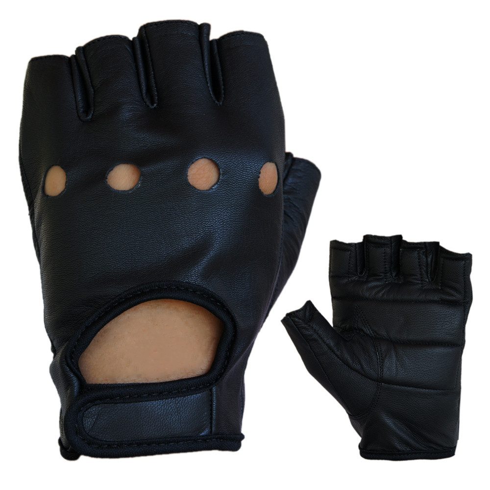 PROANTI Motorradhandschuhe PROANTI fingerlose Chopper Auto Motorrad taktische Lederhandschuhe