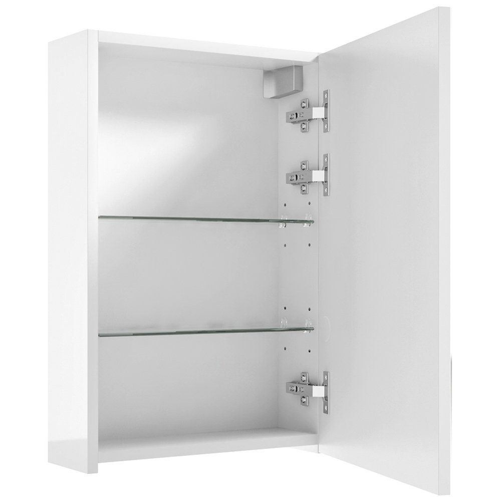 Hochglanz cm 40/60/15 Badezimmer lackiert, ca. cm 40 weiß B/H/T: Lomadox SOFIA-107 Spiegelschrank