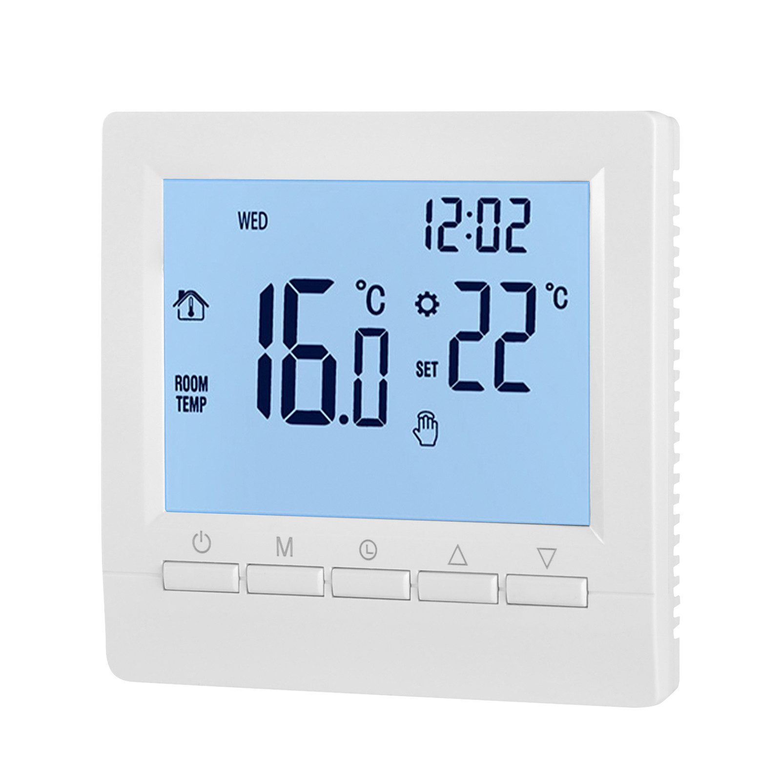 CONENTOOL Raumthermostat Elektrischer Heizthermostat mit Hochpräziser Temperaturregelung, LCD Display, Wandheizung