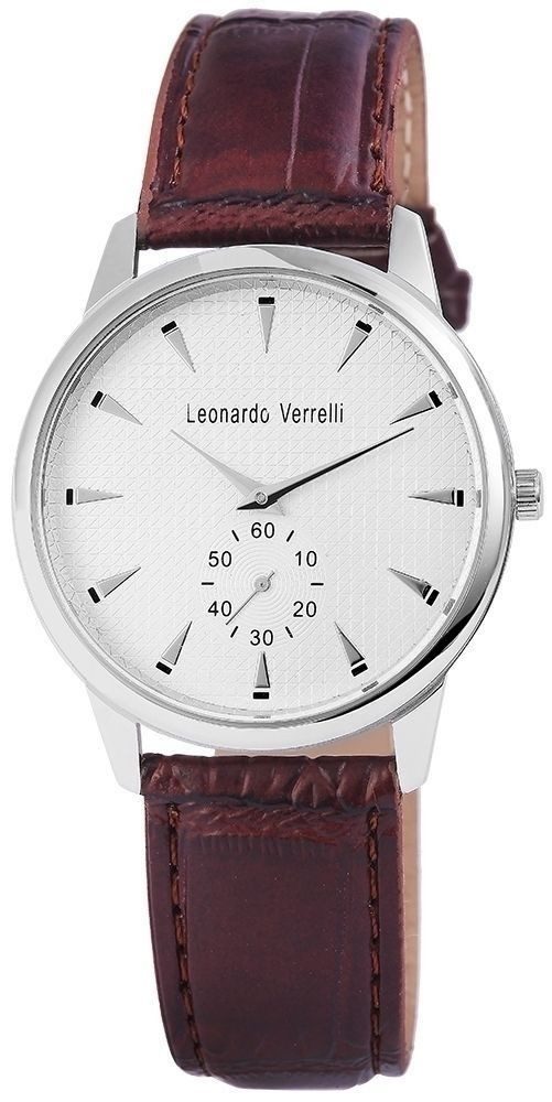 Quarzuhr LV0016 Leonardo Verrelli Unisexuhr mit Lederimitationsarmband