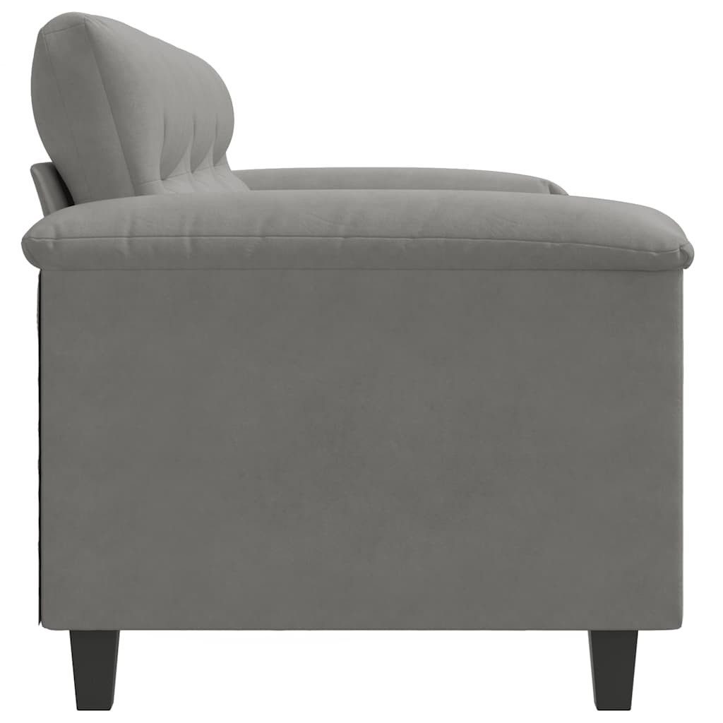 vidaXL Sofa 3-Sitzer-Sofa Dunkelgrau 180 cm Mikrofasergewebe, 1 Teile – Bild 4 von 5