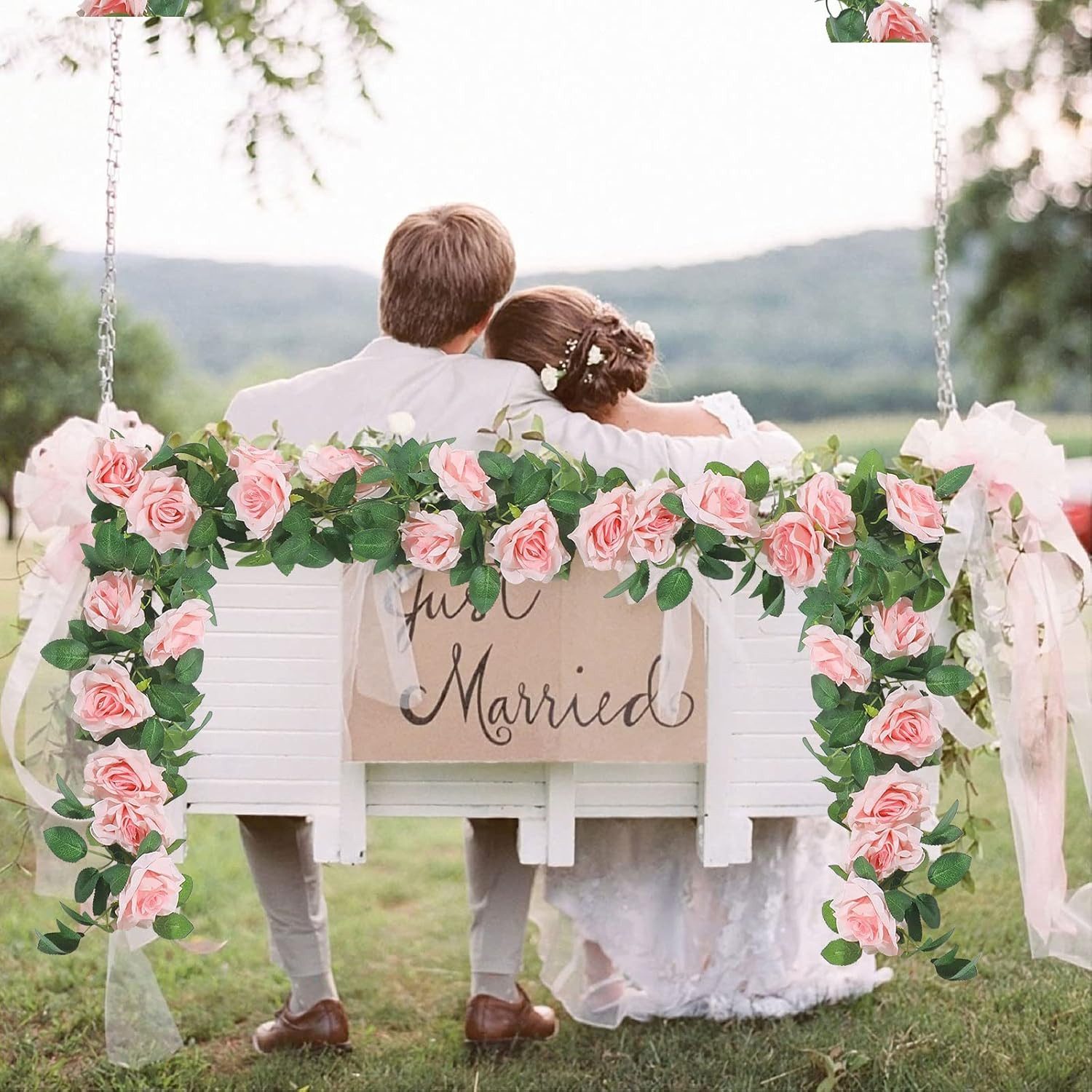 Kunstblumenstrauß Blumengirlande Deko Künstliche Rosengirlande Hochzeit, Agger – Bild 5 von 5