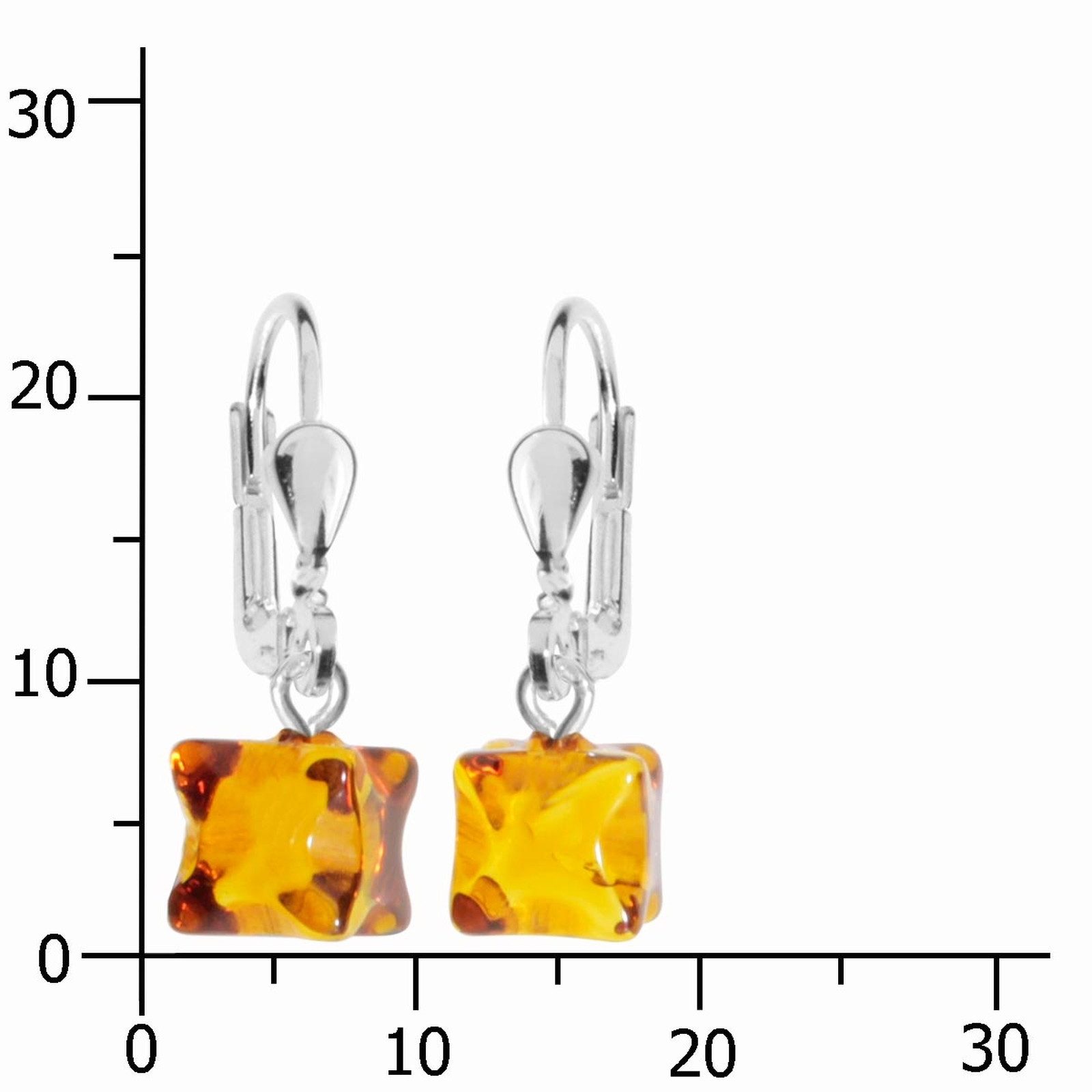 OSTSEE-SCHMUCK Paar Ohrhänger Ostsee-Schmuck Ohrhänger Klassisch 6x6 mm (2-tlg)