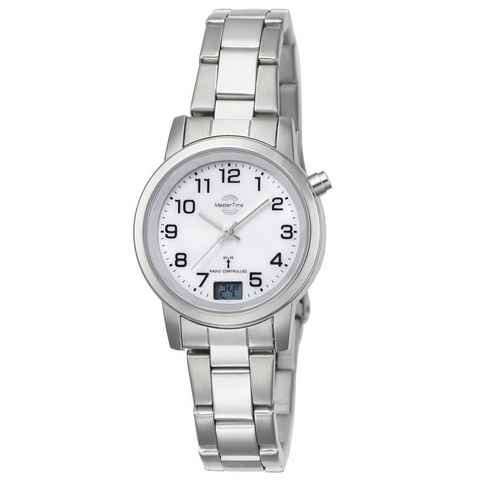 MASTER TIME Funkuhr MTLA-10301-12M, Armbanduhr, Quarzuhr, Damenuhr, Datum,Langzeitbatterie