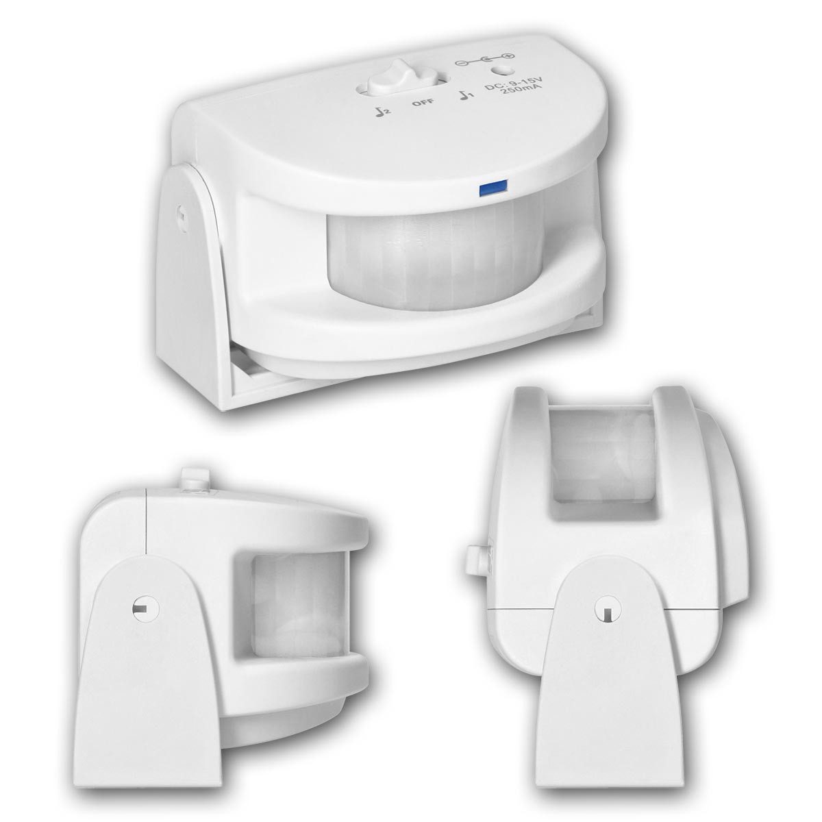 Virone Bewegungsmelder Funk-Durchgangsmelder, 36 Töne, PIR-Sensor, 90dB