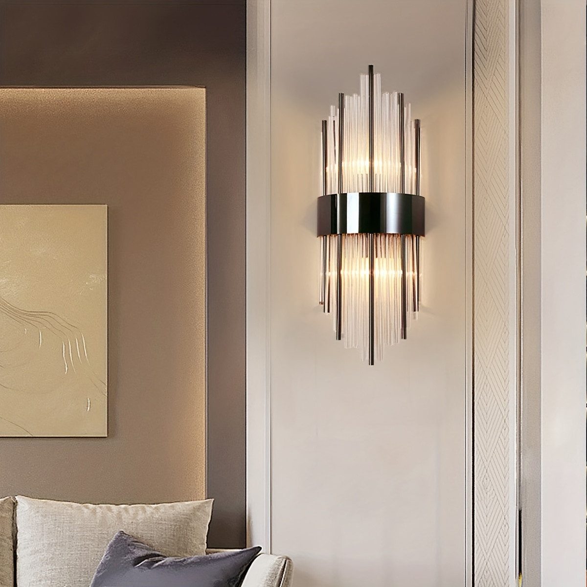 JDONG LED Wandleuchte Moderne Goldene Kristall günstig online kaufen