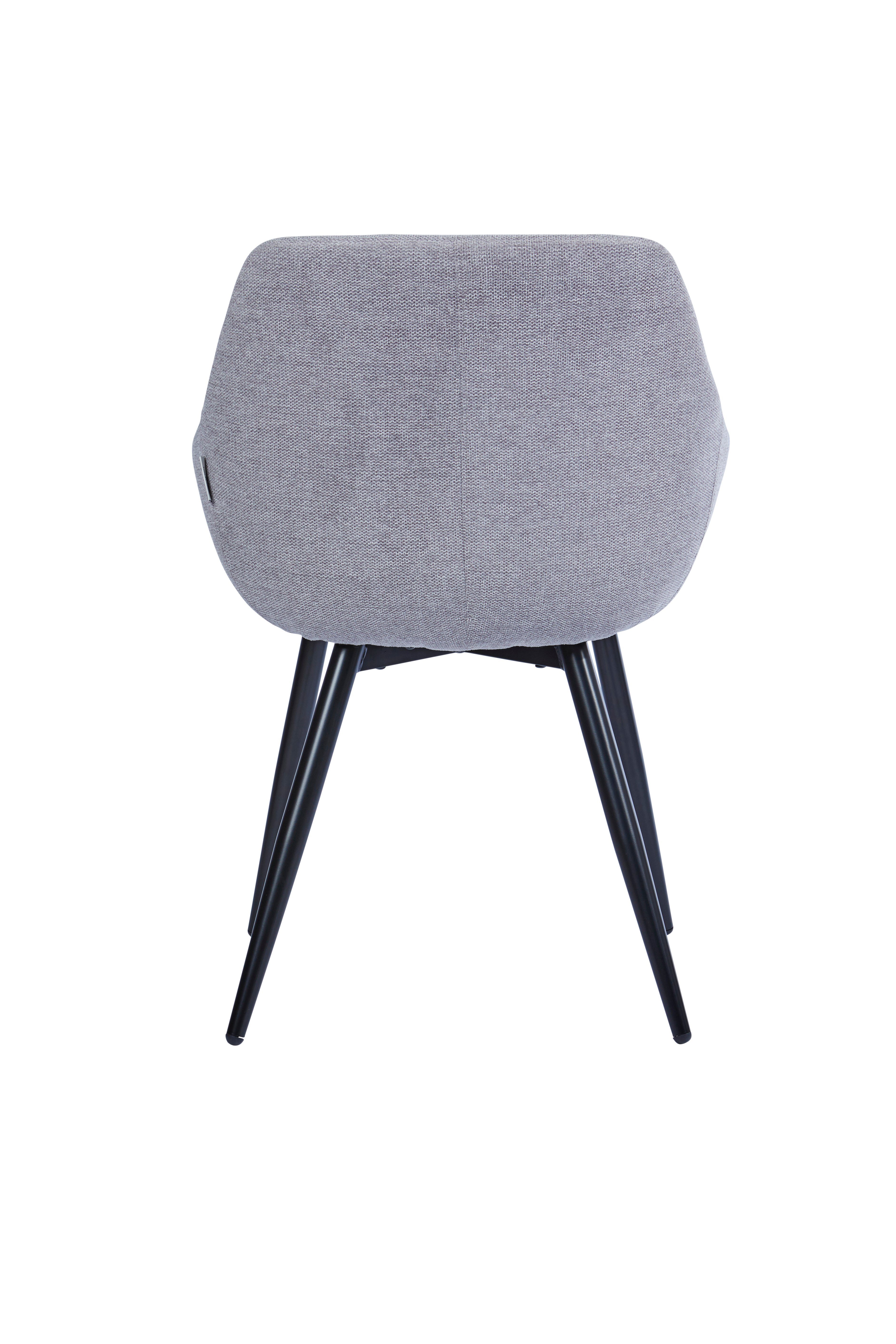 HOME OF COLORS Esszimmerstuhl RETRO ARMCHAIR - Schalenstuhl in angesagter Retroform, Chenillestoff, ausgestellte Metallfüße und leicht geneigte Armlehnen.