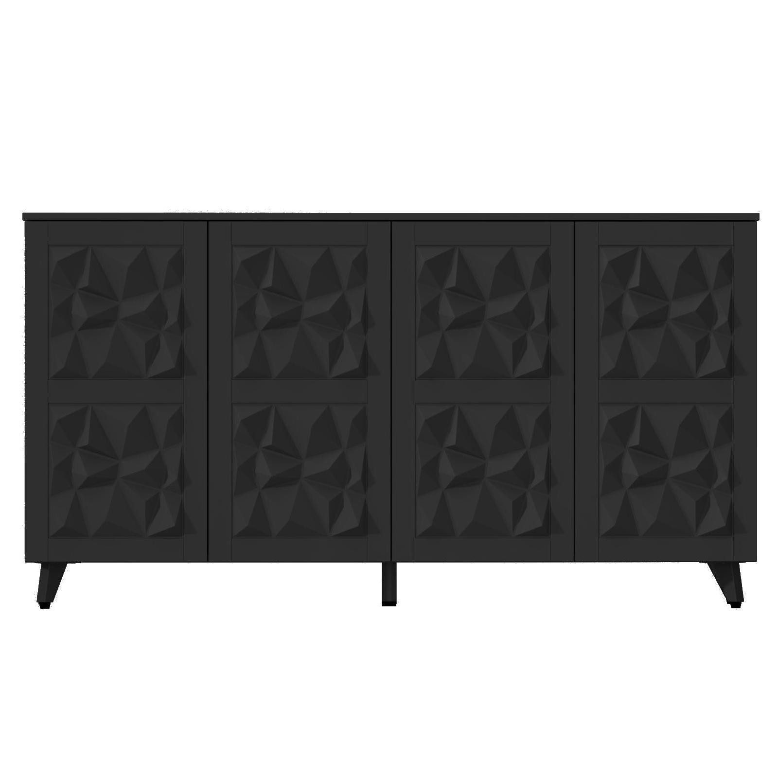 FUFU&GAGA Sideboard mit 4 Türen, POP-UP-Tür günstig online kaufen