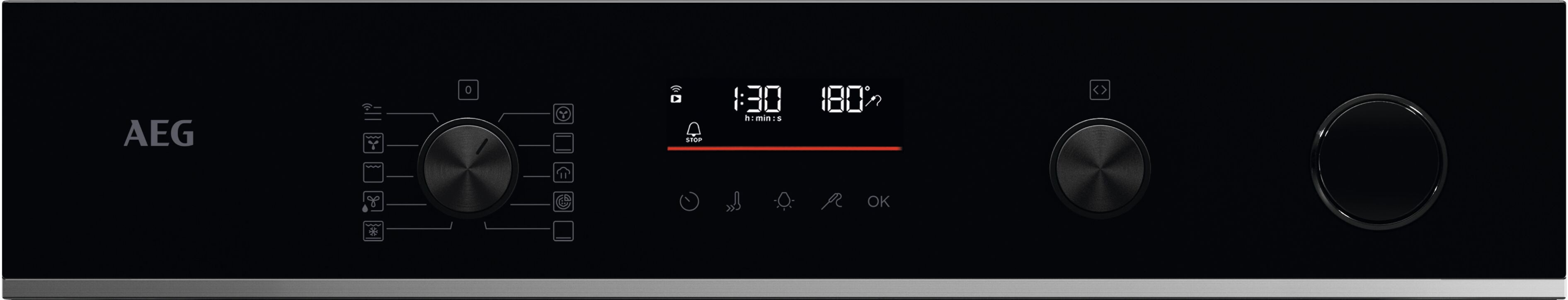 AEG Pyrolyse Backofen 6000 TR6PB50WSB, Pyrolyse-Selbstreinigung, mit Dampfzugabe und Heißluft, mit Kerntemperatursensor