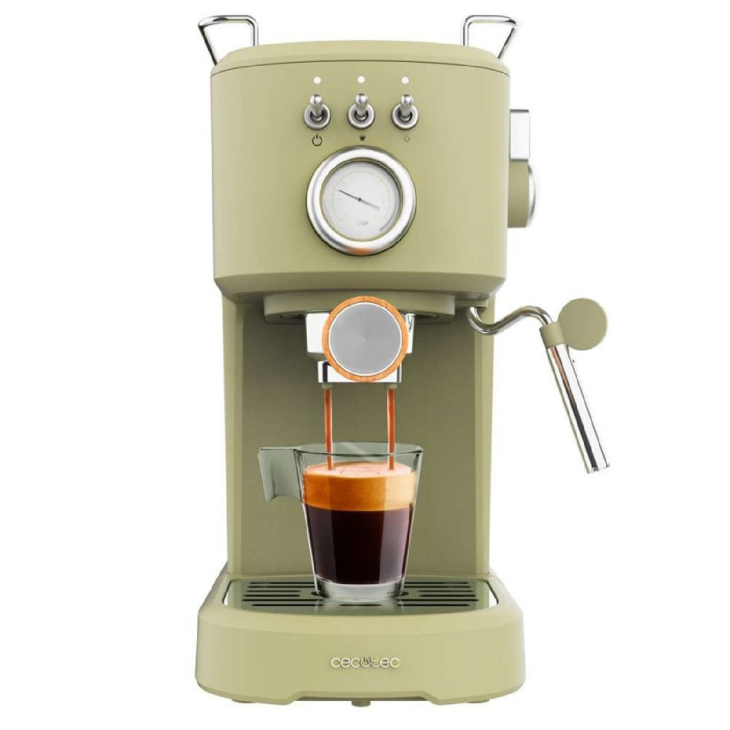Cecotec Espressomaschine, 1.25l Kaffeekanne, Power Espresso 20 Retro Green