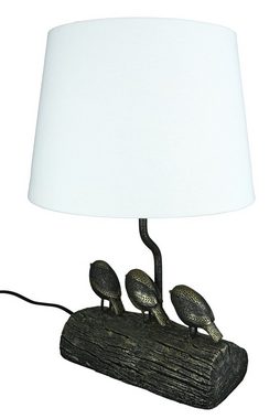 GILDE Tischleuchte GILDE Lampe Vögel Woody - gold-schwarz - H. 40cm x B. 26cm