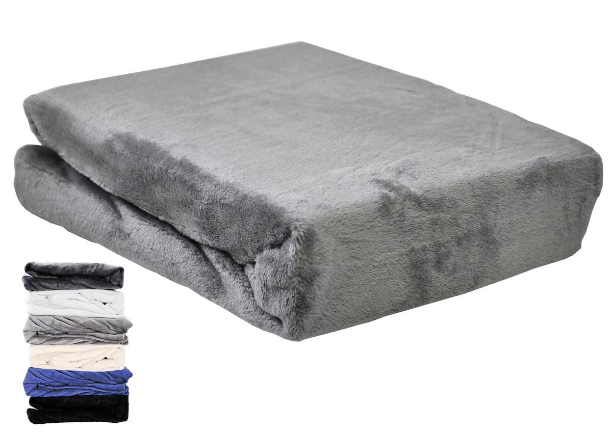 Spannbettlaken Teddy Flausch Cashmere Touch Weiß Grau Anthrazit