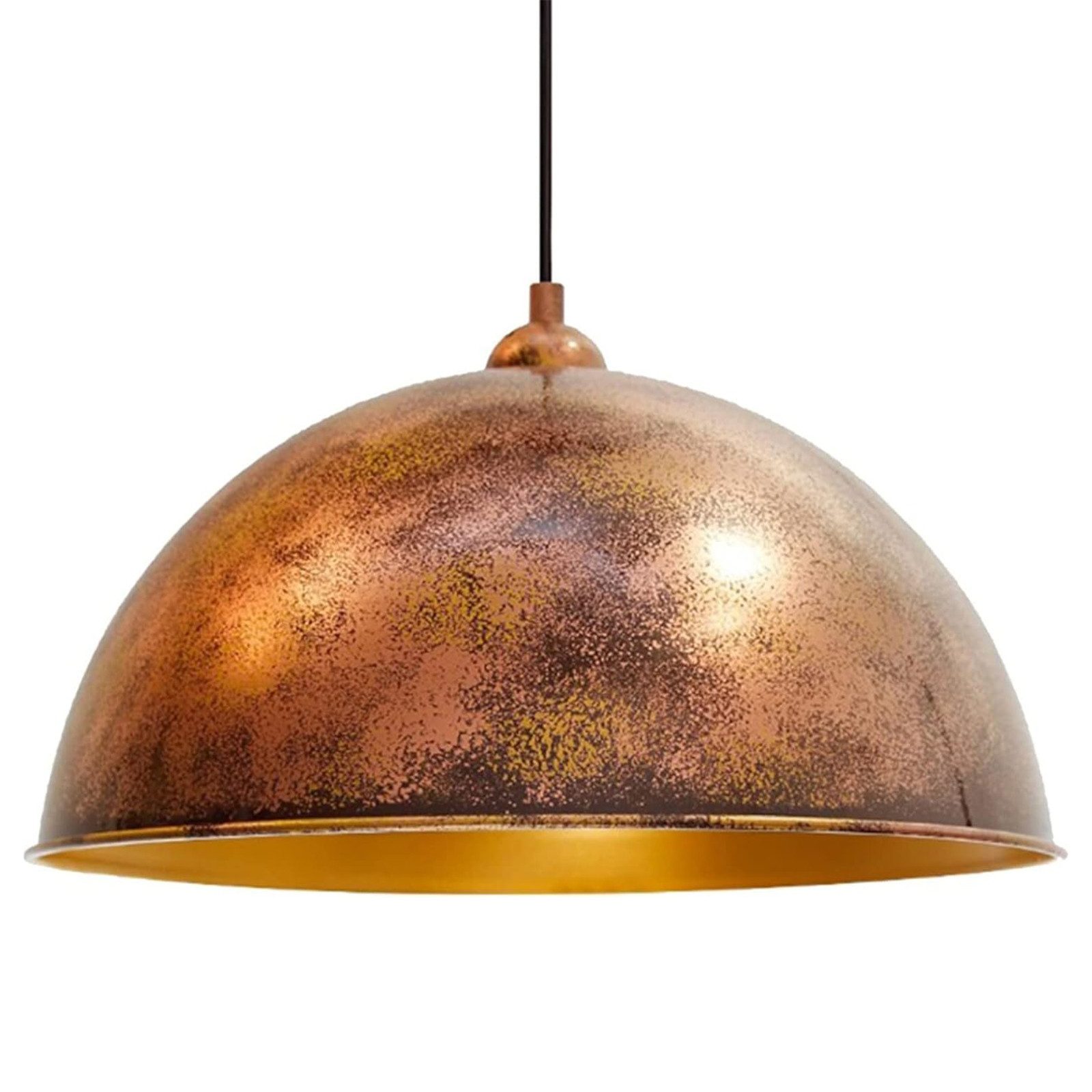 Bamyum Pendelleuchte Hängelampe Kupferfarbe, E27, Handgemalt Vintage Indust günstig online kaufen
