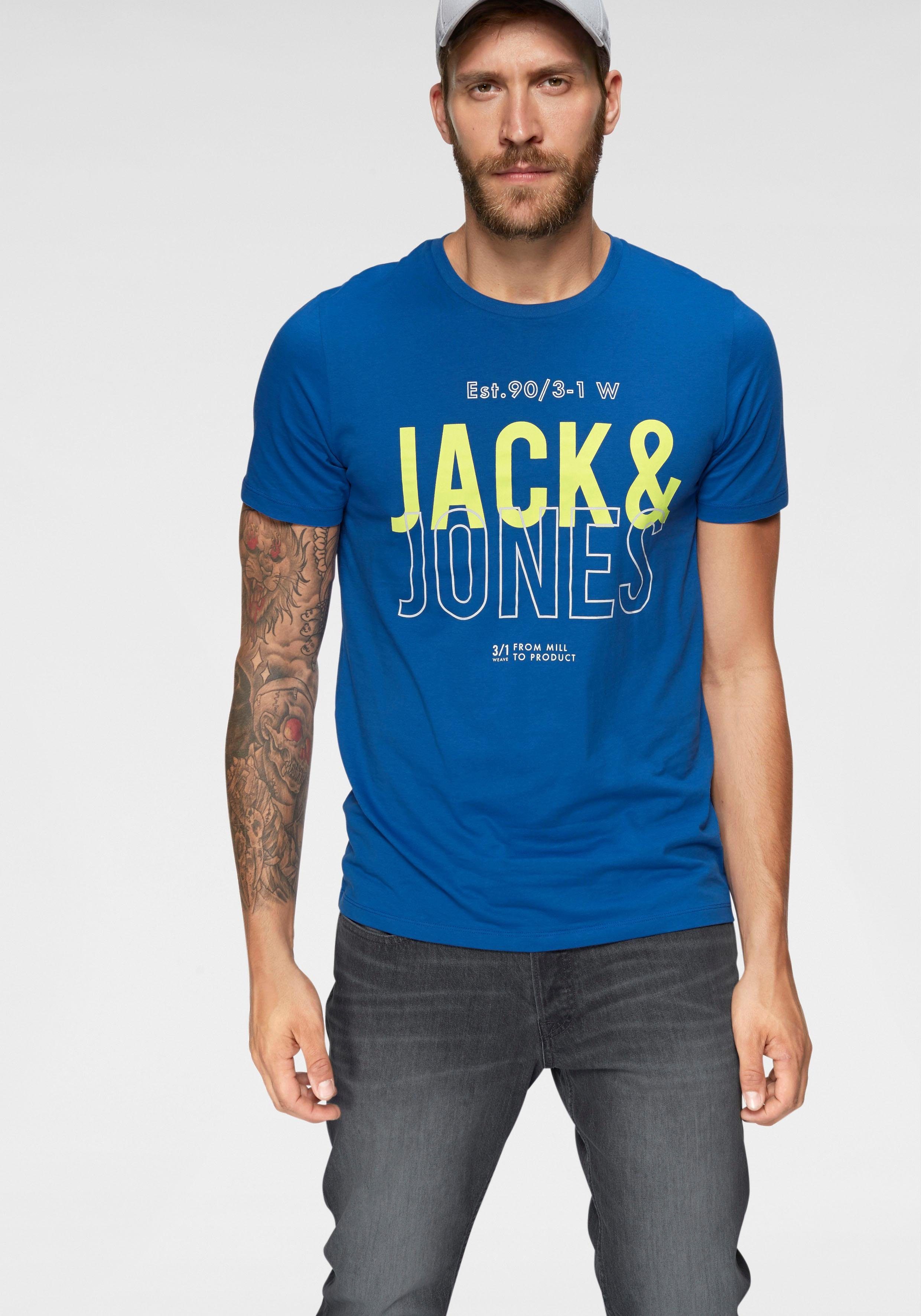 Jack & Jones T-Shirt JCOKOMPO Kurzarm-Design mit Print und optimaler Passfo günstig online kaufen