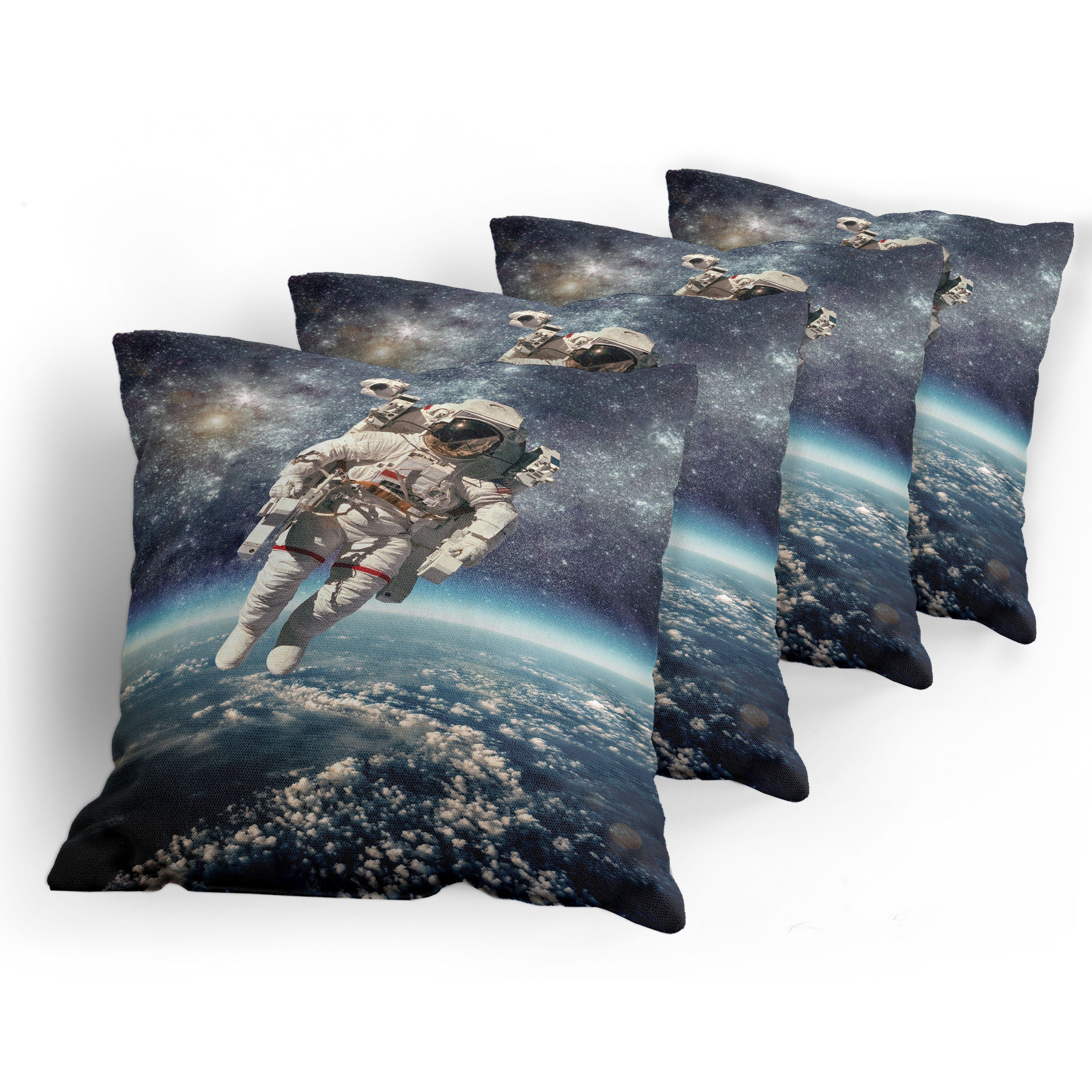 Kissenbezüge Modern Accent Doppelseitiger Floats Weltraum Abakuhaus (4 Digitaldruck, Galaxis Stück), Astronaut