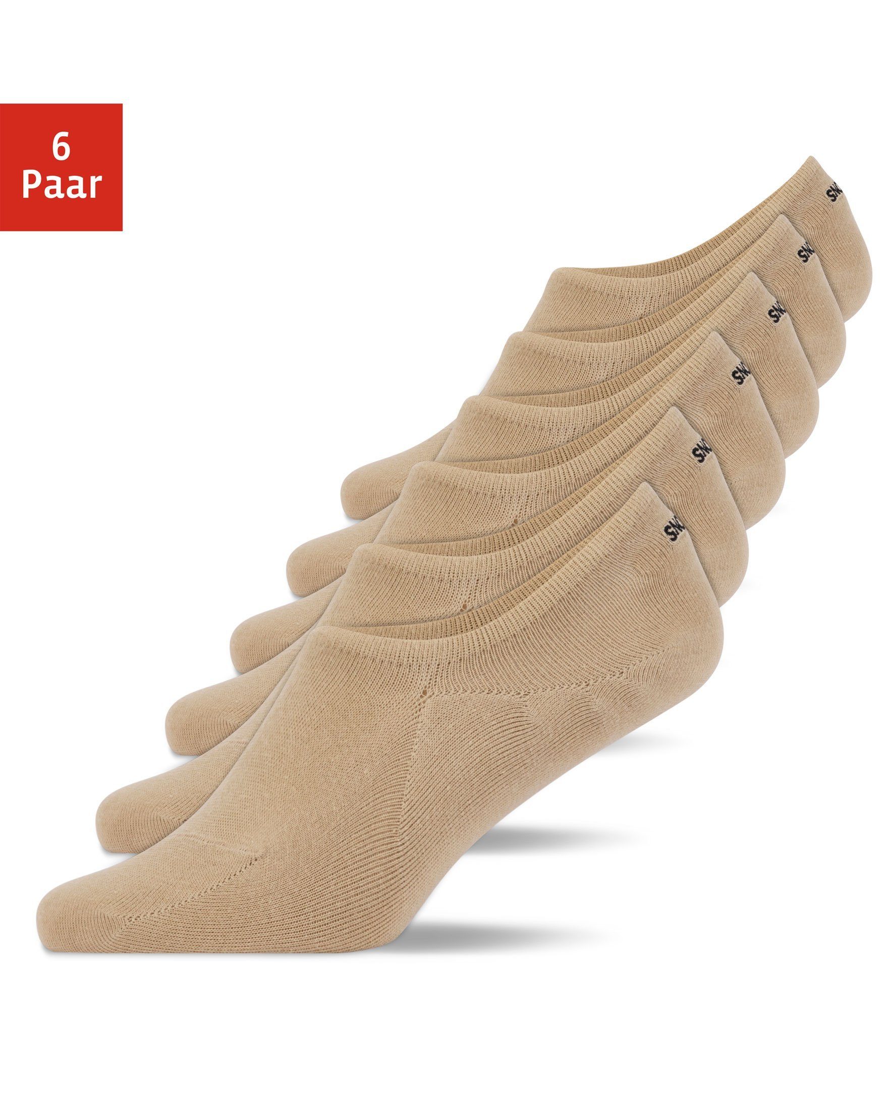 5 Paar Unsichtbare Sneaker-Socken Damen/Herren – Baumwolle Mit Rutschfestem Silikon, Größe 38-42