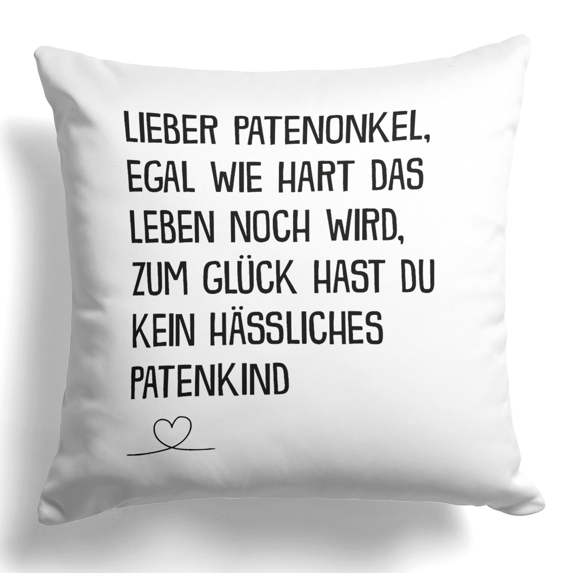 22Feels Dekokissen Patenonkel Geschenk Pate Taufpate Geburststag Weihnachten Deko Männer, Deko mit Persönlichkeit
