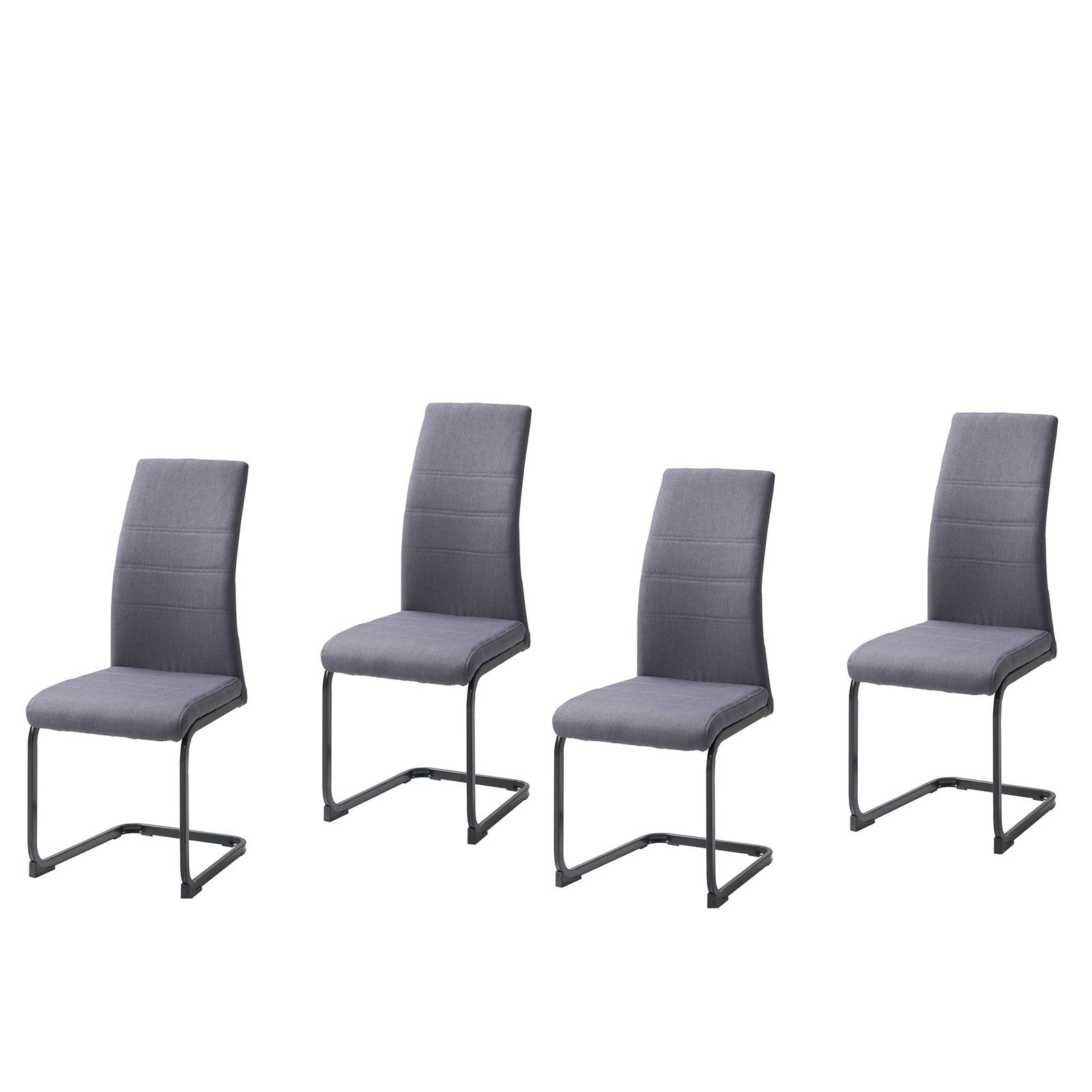 HTI-Living Freischwinger Schwingstuhl SallyP Grau (Set, 4 St), Freischwinge günstig online kaufen