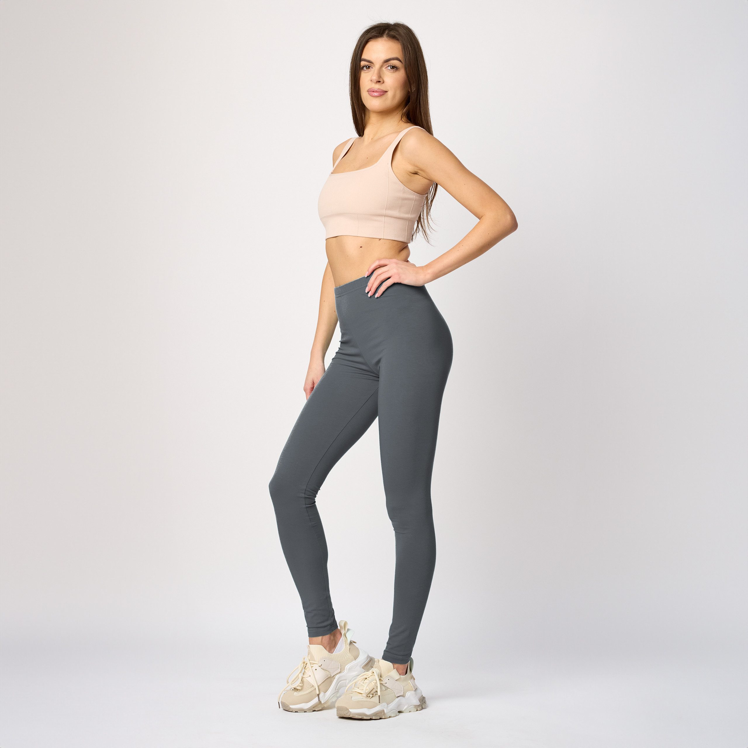 Merry Style Leggings Damen Hosen aus Baumwolle MS10-198 (1-tlg) elastischer günstig online kaufen