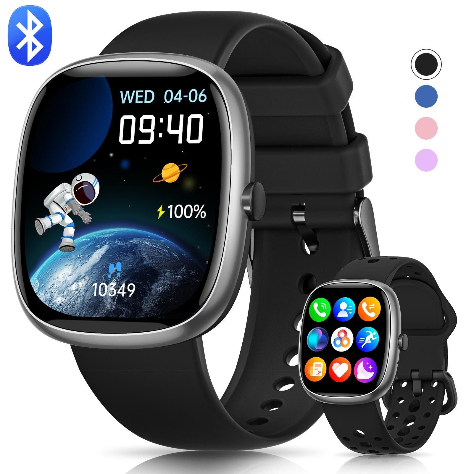 SWGOTA Smartwatch Kinder für Jungen und Mädchen 5-16 Jahren mit Telefon, IP68 Smartwatch (1,5 Zoll), Smartwatch für Kinder mit 20 Sportmodi/Herzfrequenz/Schlafmonitor, Kinder Smartwatch Schrittzähler, Wecker, Geschenk für Kinder