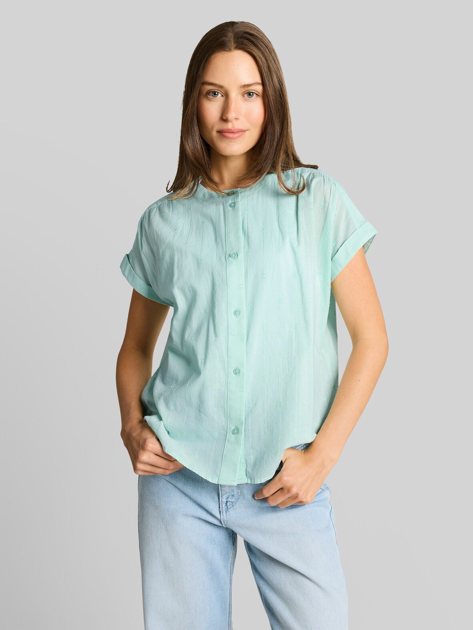 TOM TAILOR Kurzarmbluse Blusen & Shirts Loose Fit Bluse