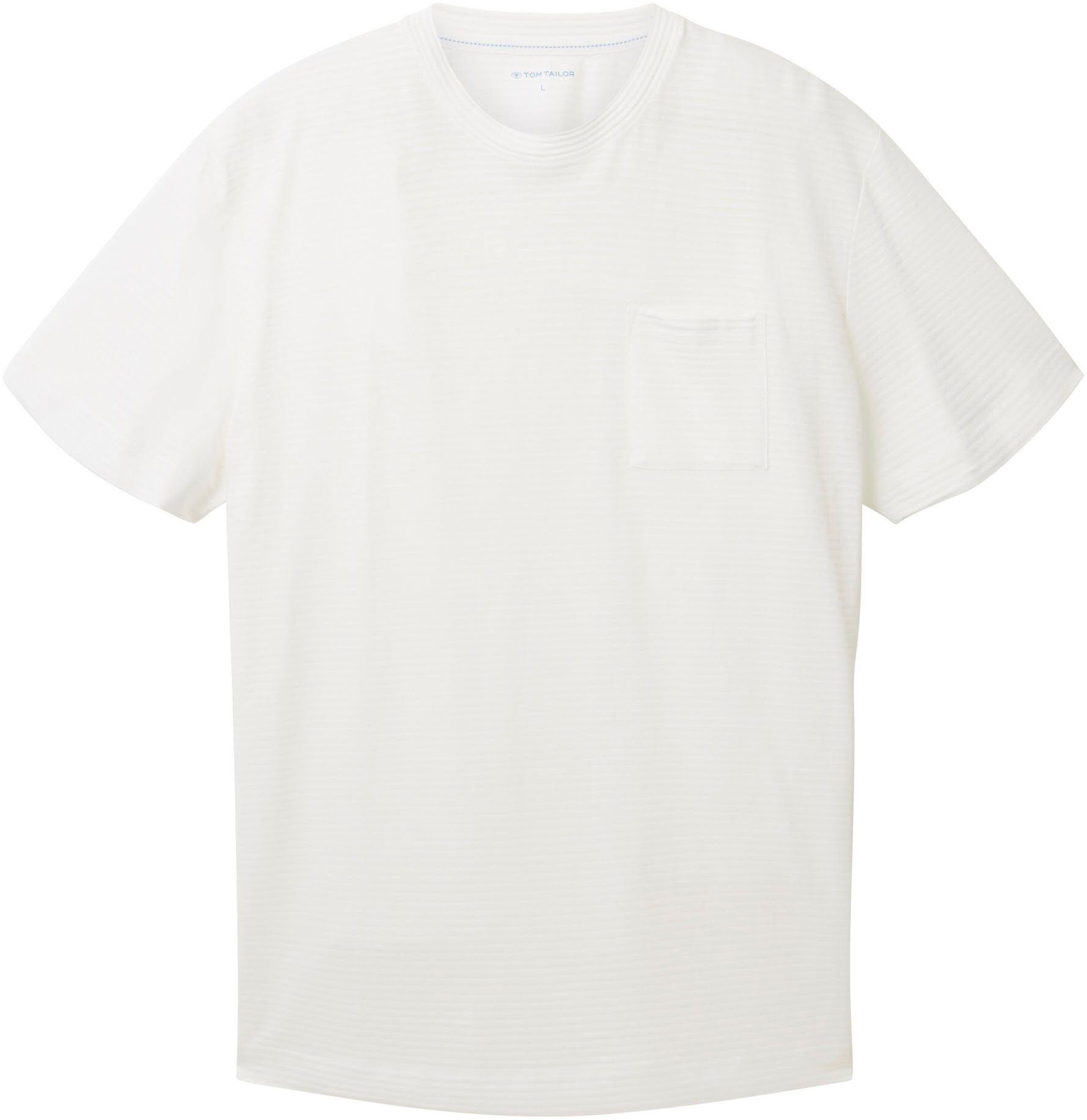 TOM TAILOR T-Shirt offwhite Optik Meliert