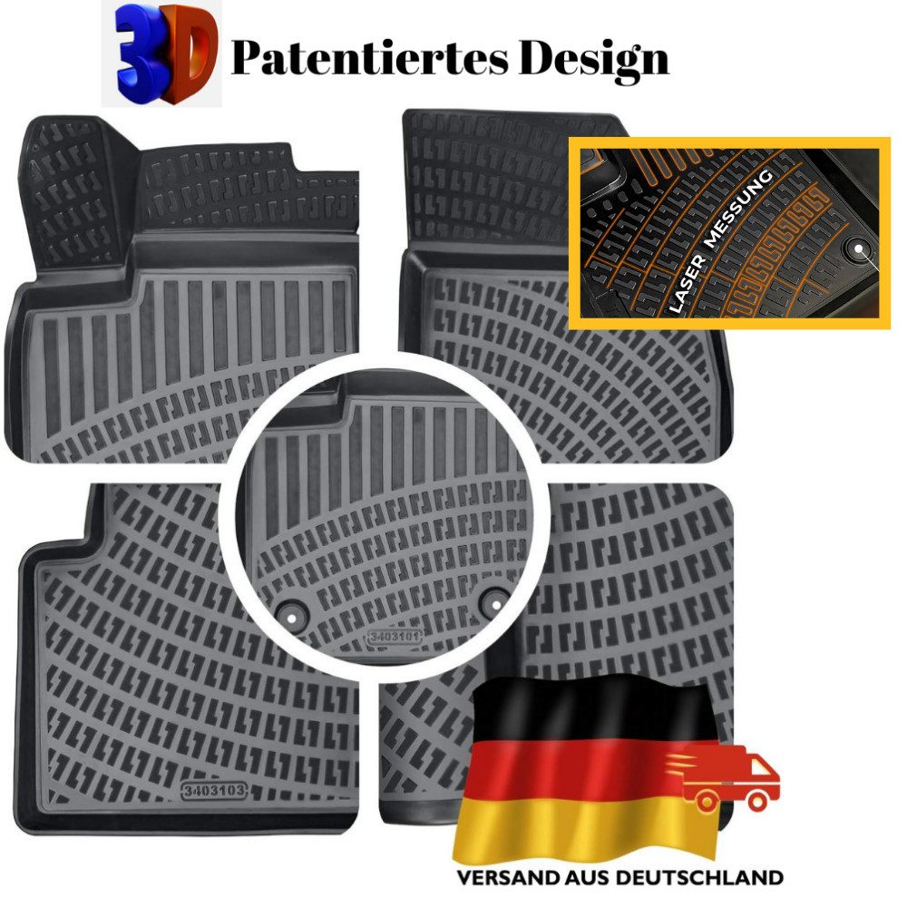 Trimak Passform-Fußmatten Oder Kofferraumwanne Oder Set kompatibel mit Range Rover Evoque, Range Rover Evoque 1. Gen. L538 2011-2018 Fussmatten & Kofferraummatte