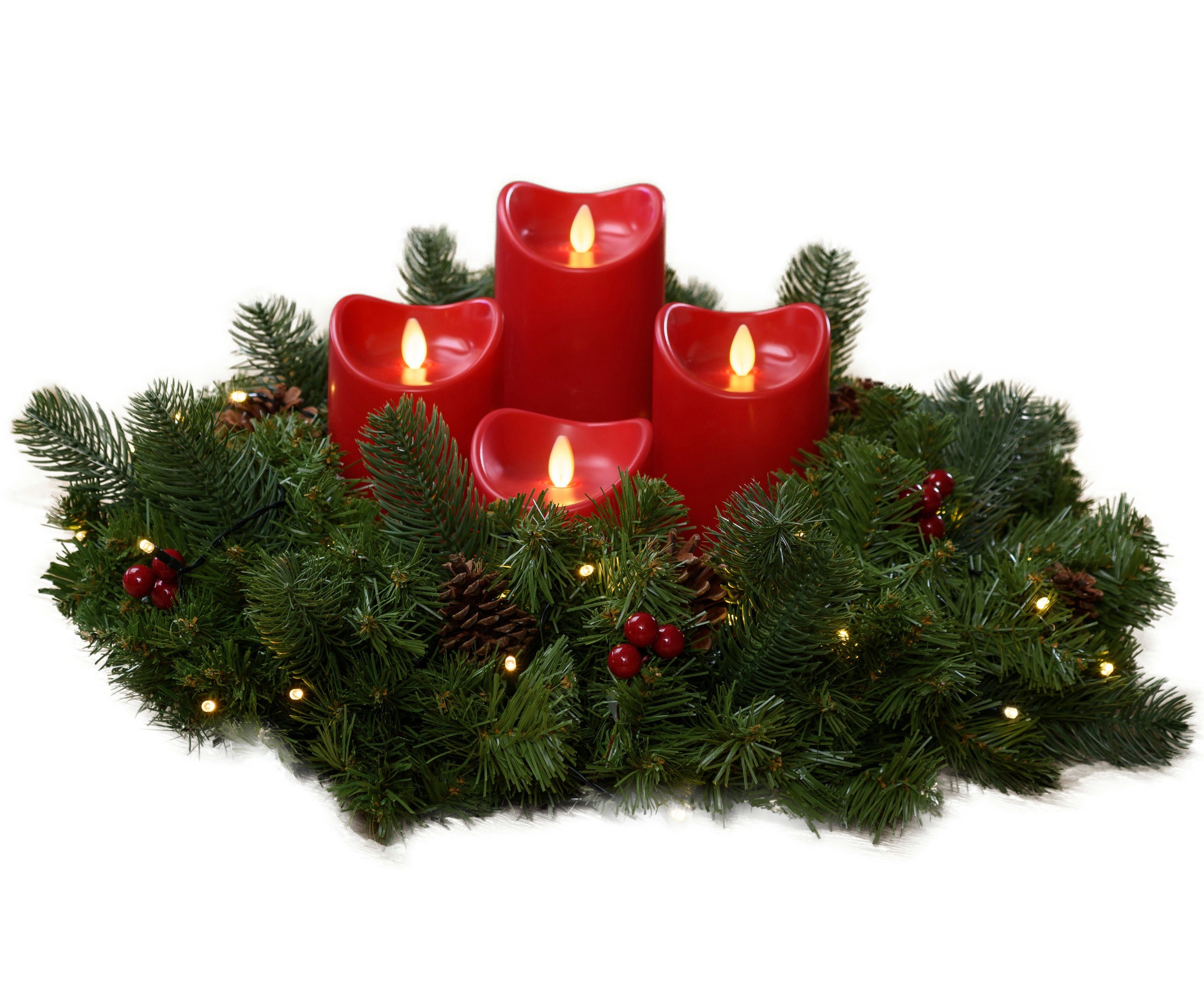 BONETTI Adventskranz Künstlicher Adventskranz mit Lichterkette und 4 LED Ke günstig online kaufen