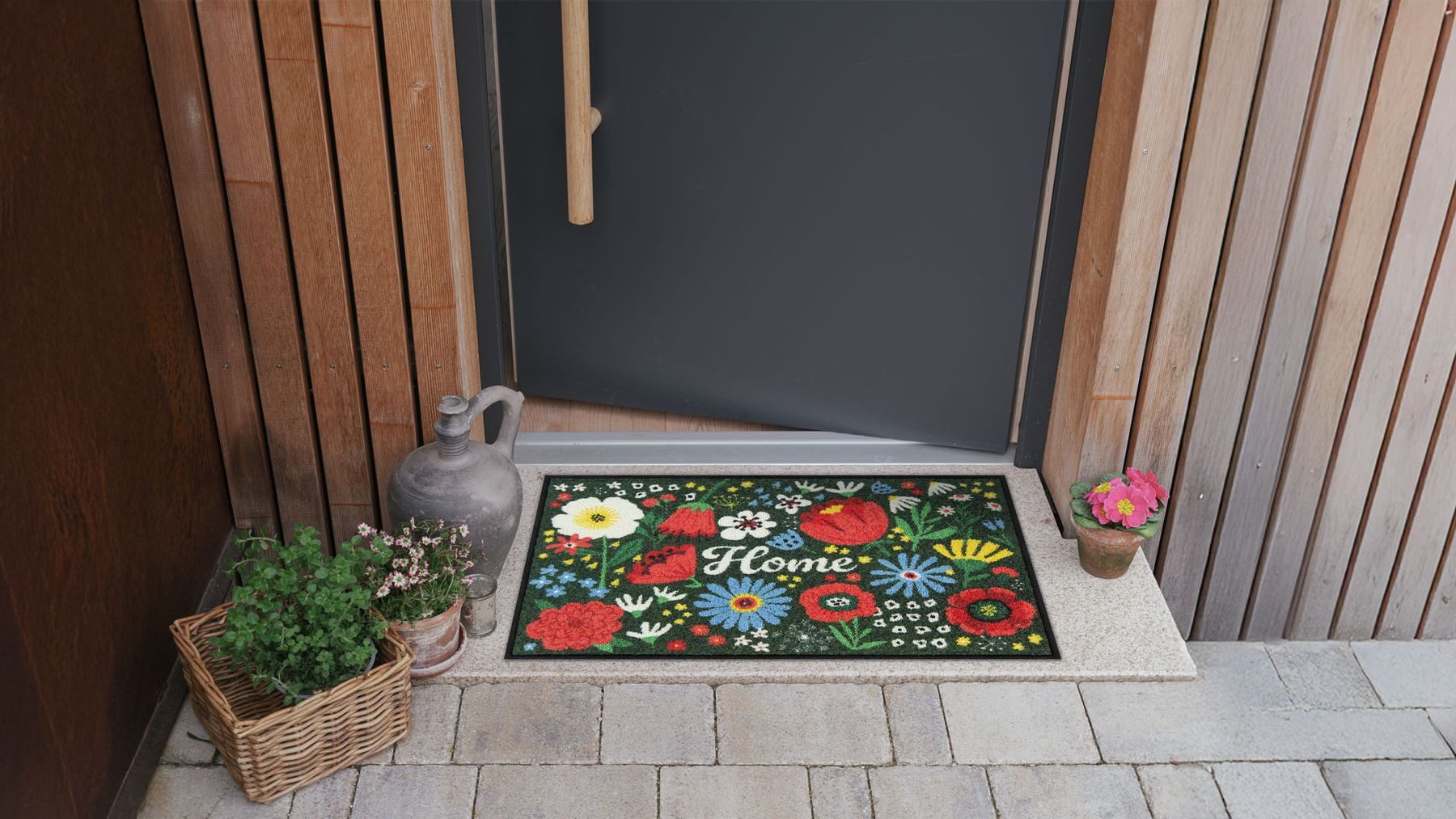 Salonloewe Fußmatte Fußmatte 50x75 Blooming Home, Eingangsmatte normal, Höhe: 500 mm