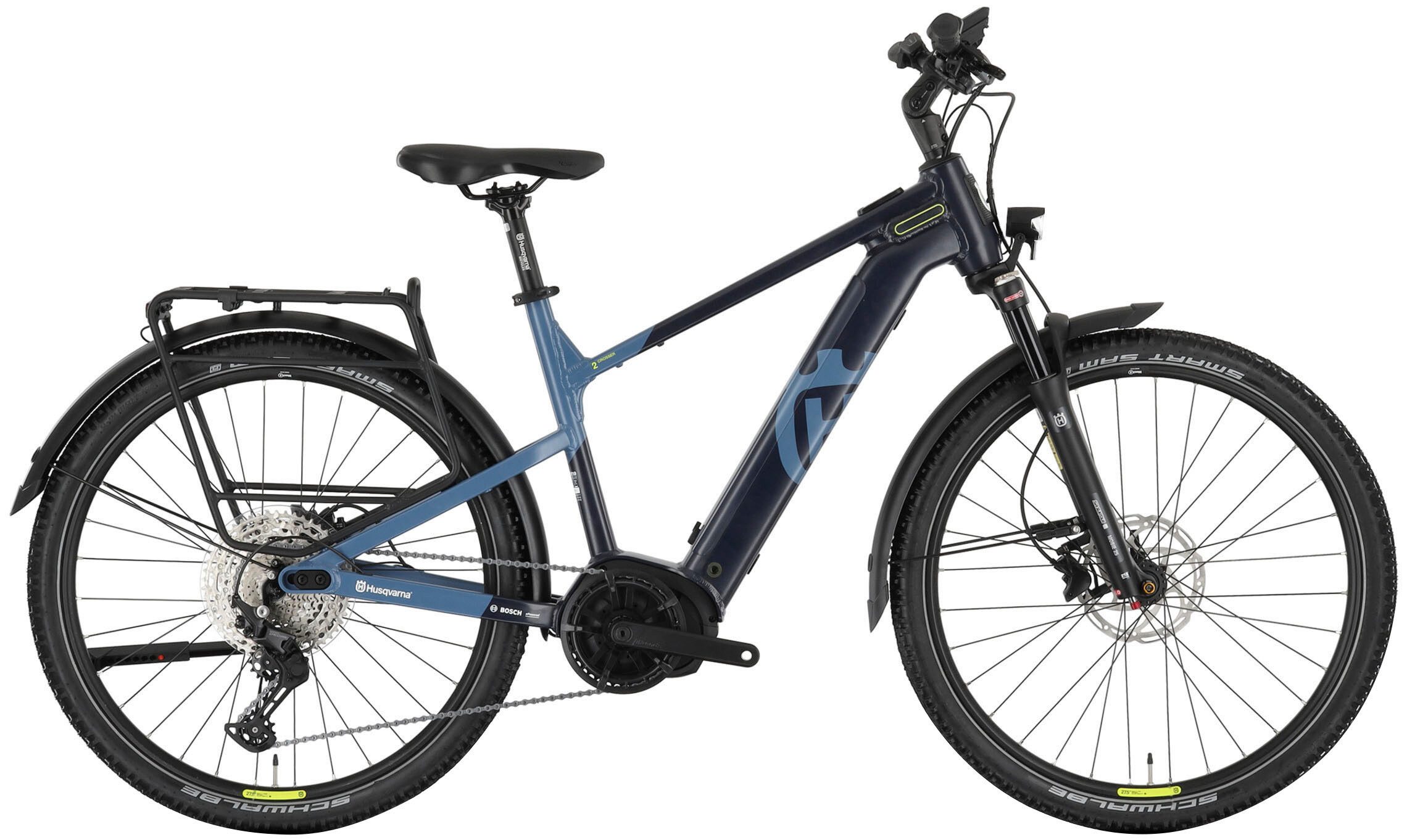 Husqvarna E-BICYCLES E-Bike E-Trekkingbike Crosser 2, 11 Gang Shimano Deore RD-M5100 Schaltwerk, Kettenschaltung, Mittelmotor, 625 Wh Akku, Pedelec, Elektrofahrrad für Herren, Trekkingrad, Bluetooth