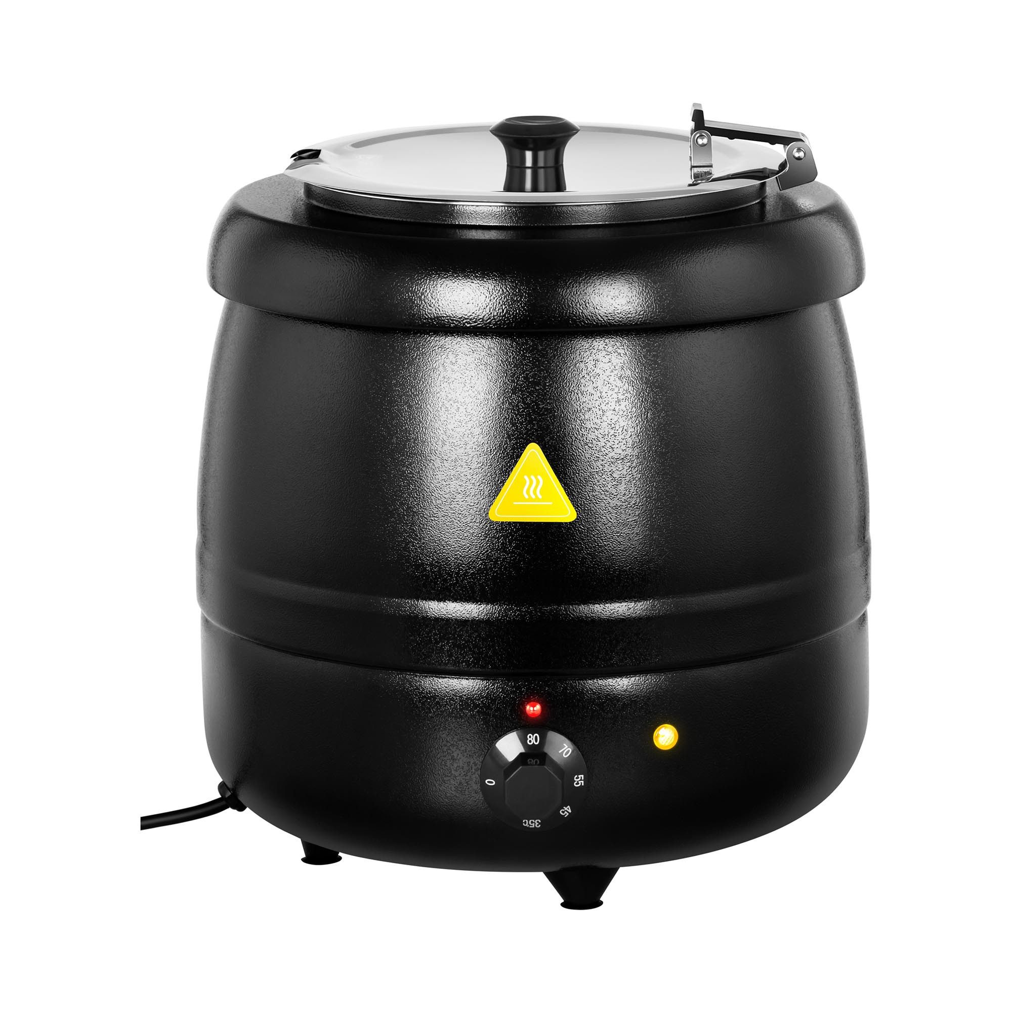 Royal Catering Suppentopf Elektrisch Suppenkessel 10L 400W Suppenwärmer, Edelstahl, Stahl (pulverbeschichtet)