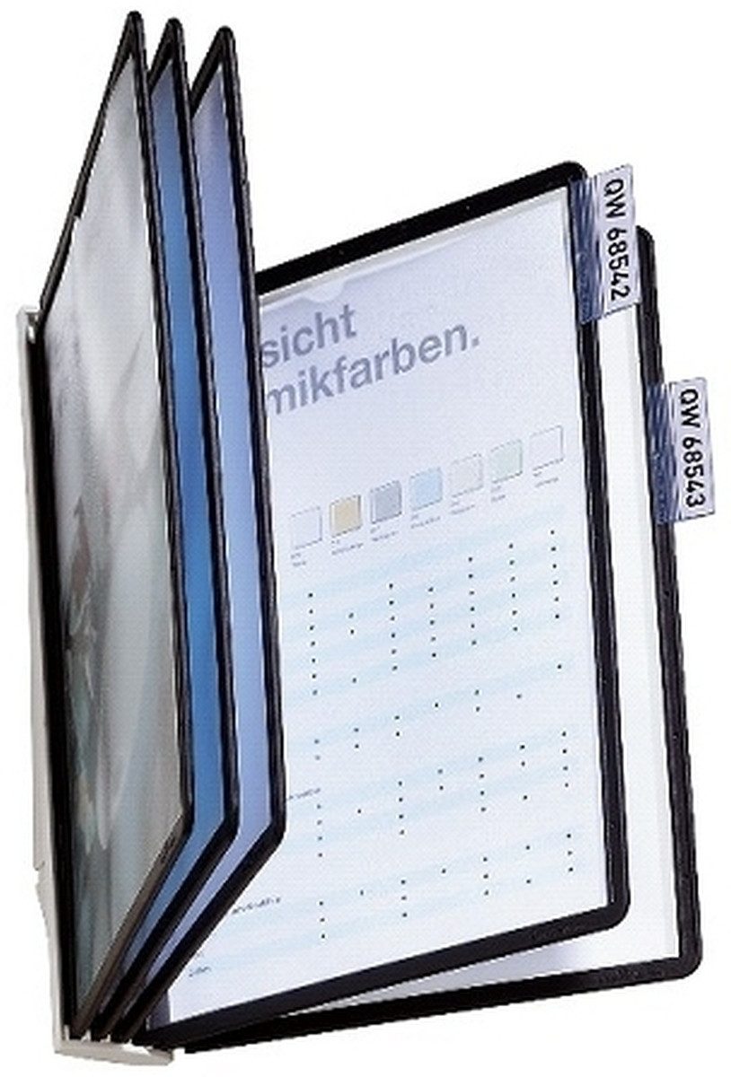Fächermappe Sichttafelständer Sherpa Display System wall 5 schwarz
