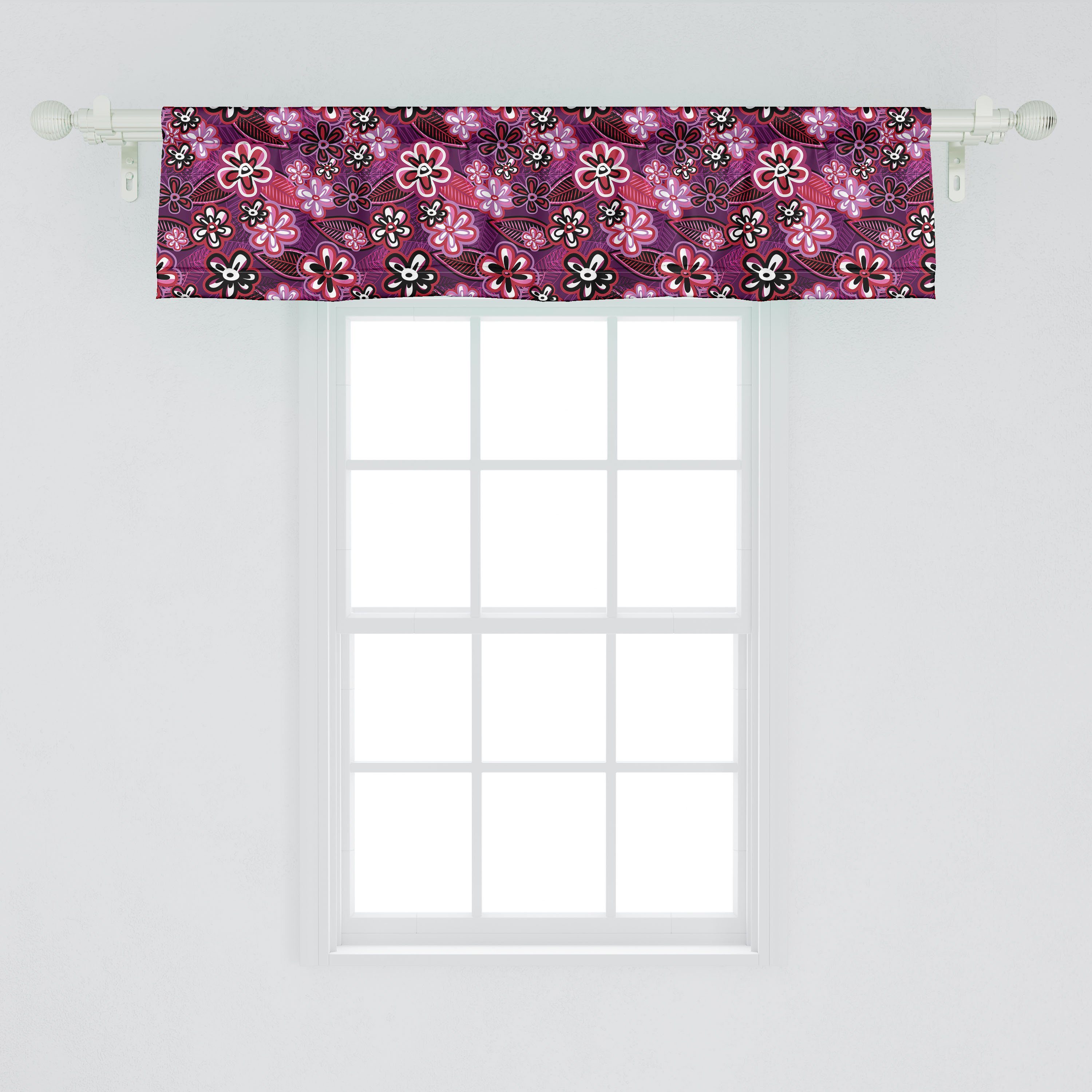 Vorhang Dekor Abakuhaus, Modernes Natur Küche Microfaser, mit Stangentasche, Scheibengardine für Volant Blumenblatt Schlafzimmer Ombre