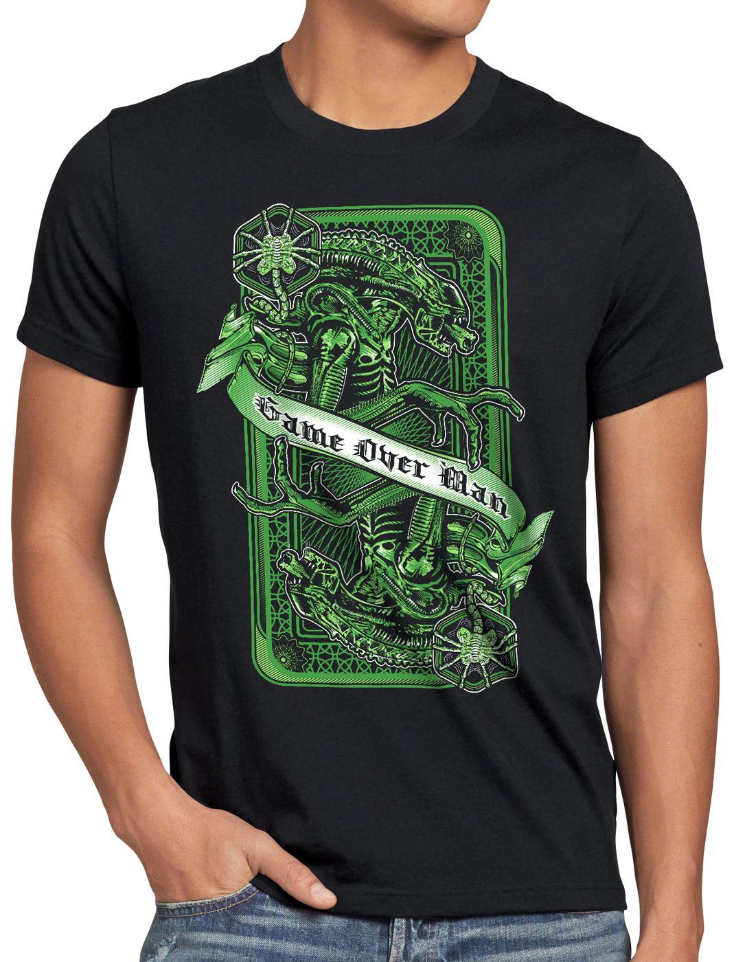 style3 Print-Shirt Herren T-Shirt Game Over Alien xenomorph ripley giger